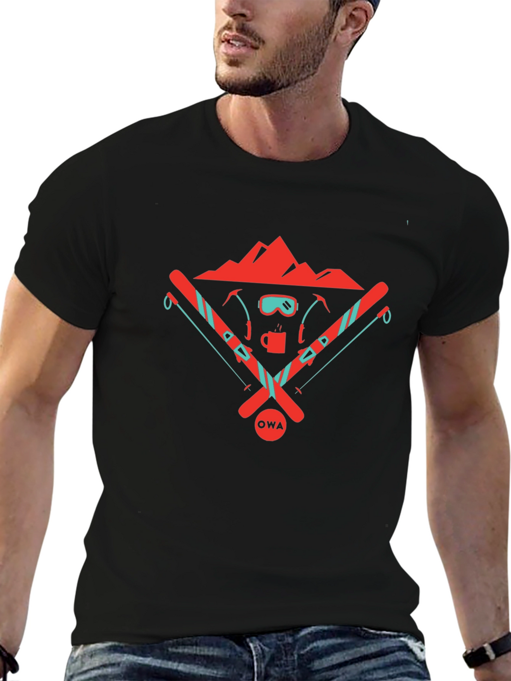 Outdoor Adventure T-Shirt - Ski & Mountain Design