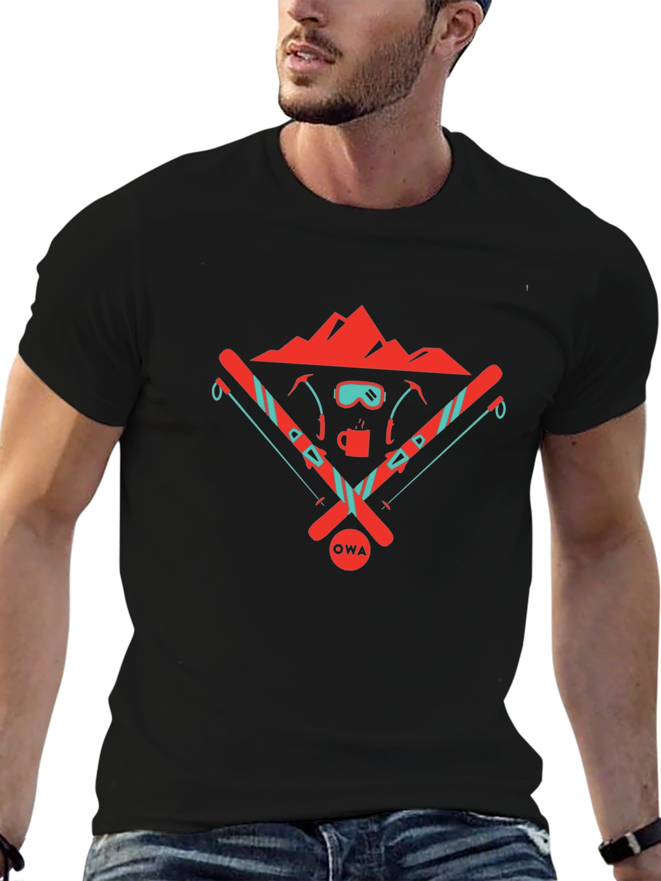 Outdoor Adventure T-Shirt - Ski & Mountain Design