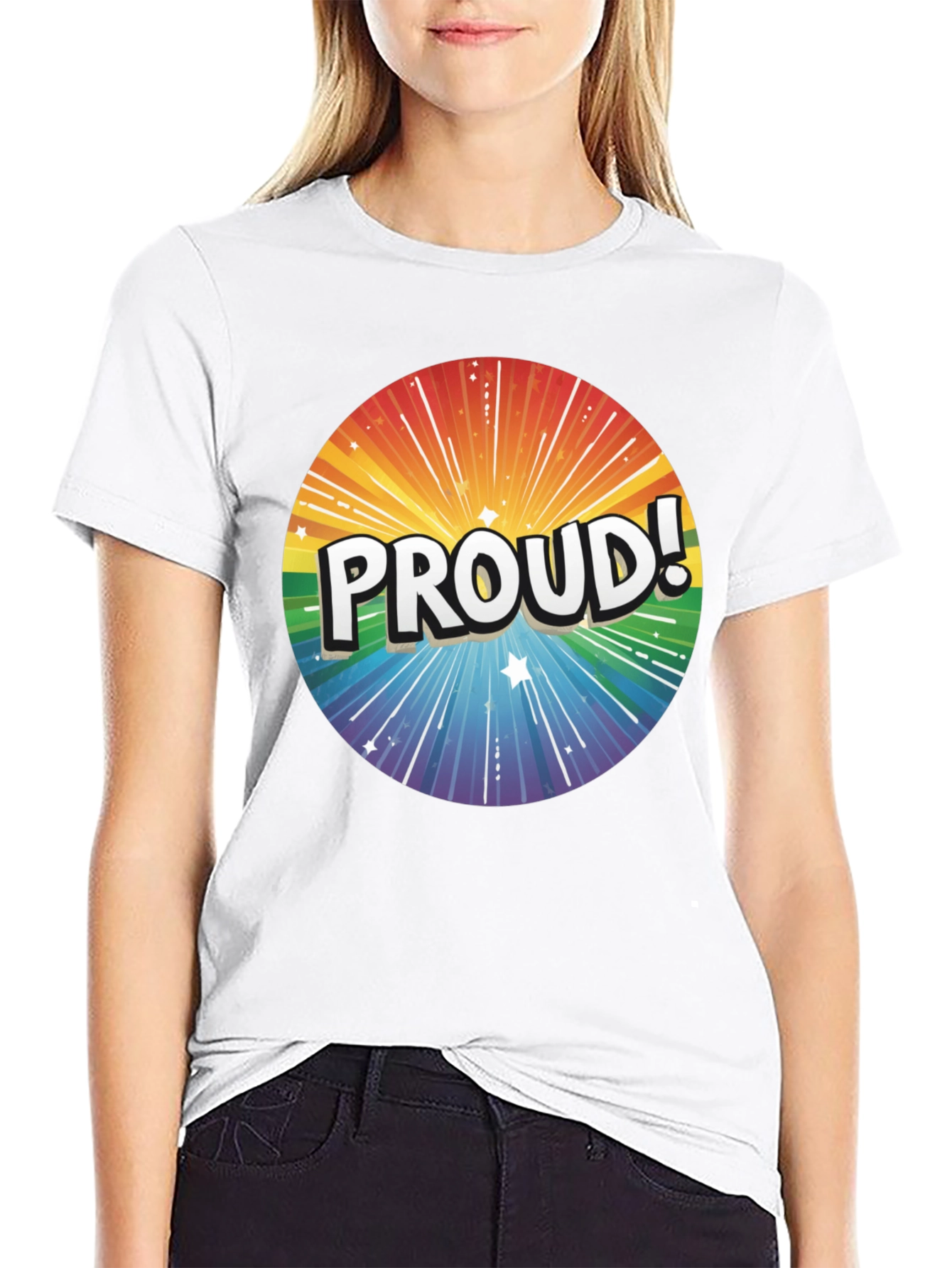 Proud Rainbow Graphic Tee - Pride Month Apparel