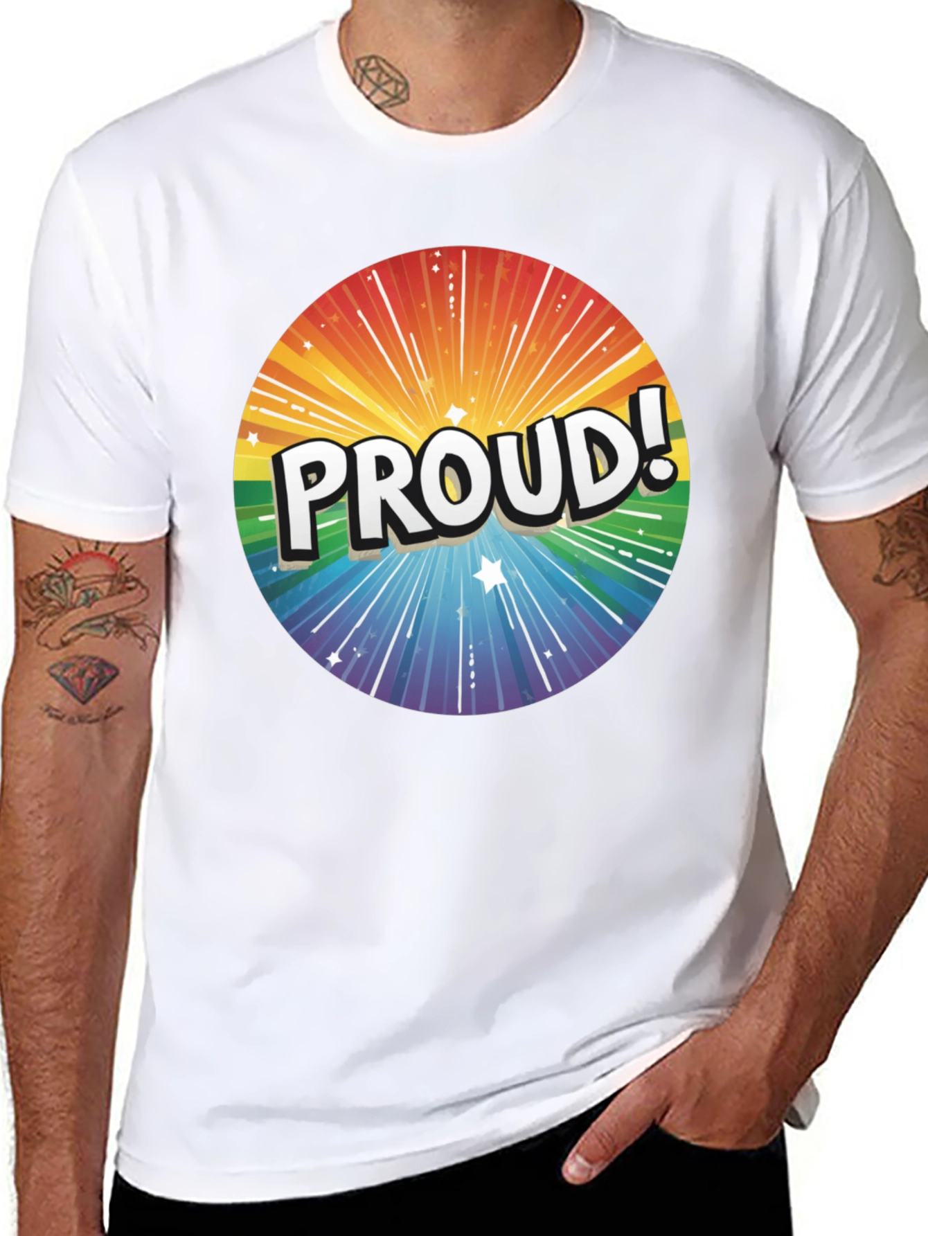 Proud Rainbow Graphic Tee - Pride Month Apparel