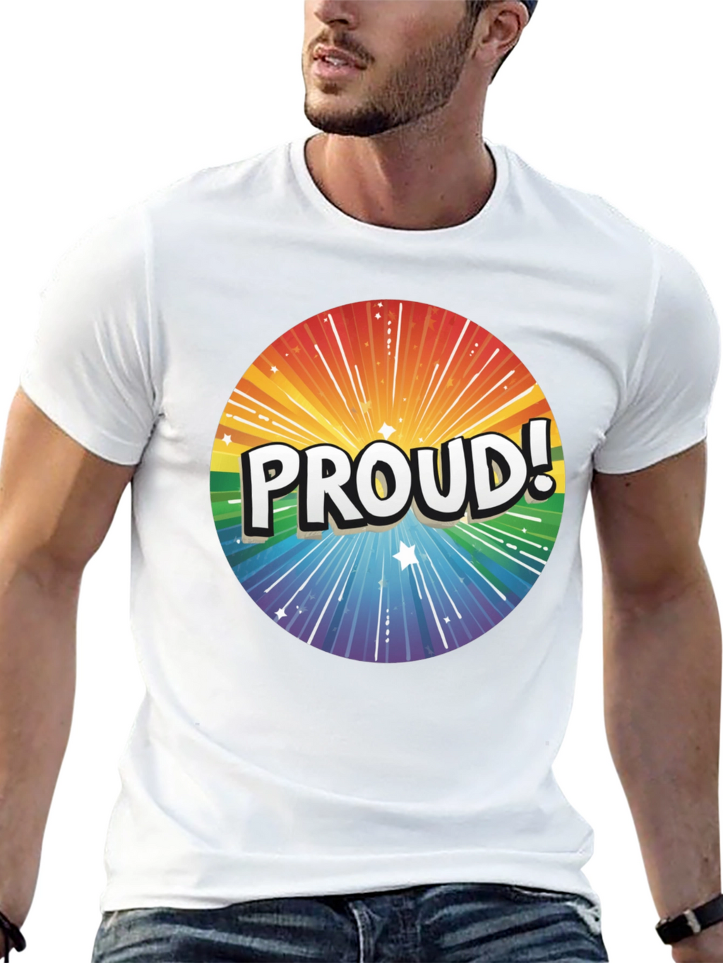 Proud Rainbow Graphic Tee - Pride Month Apparel