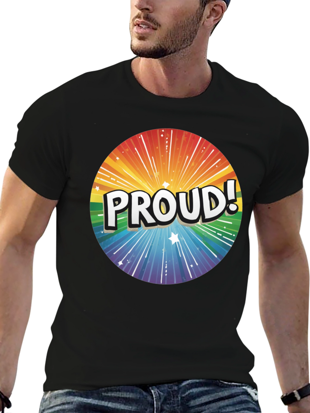 Proud Rainbow Graphic Tee - Pride Month Apparel