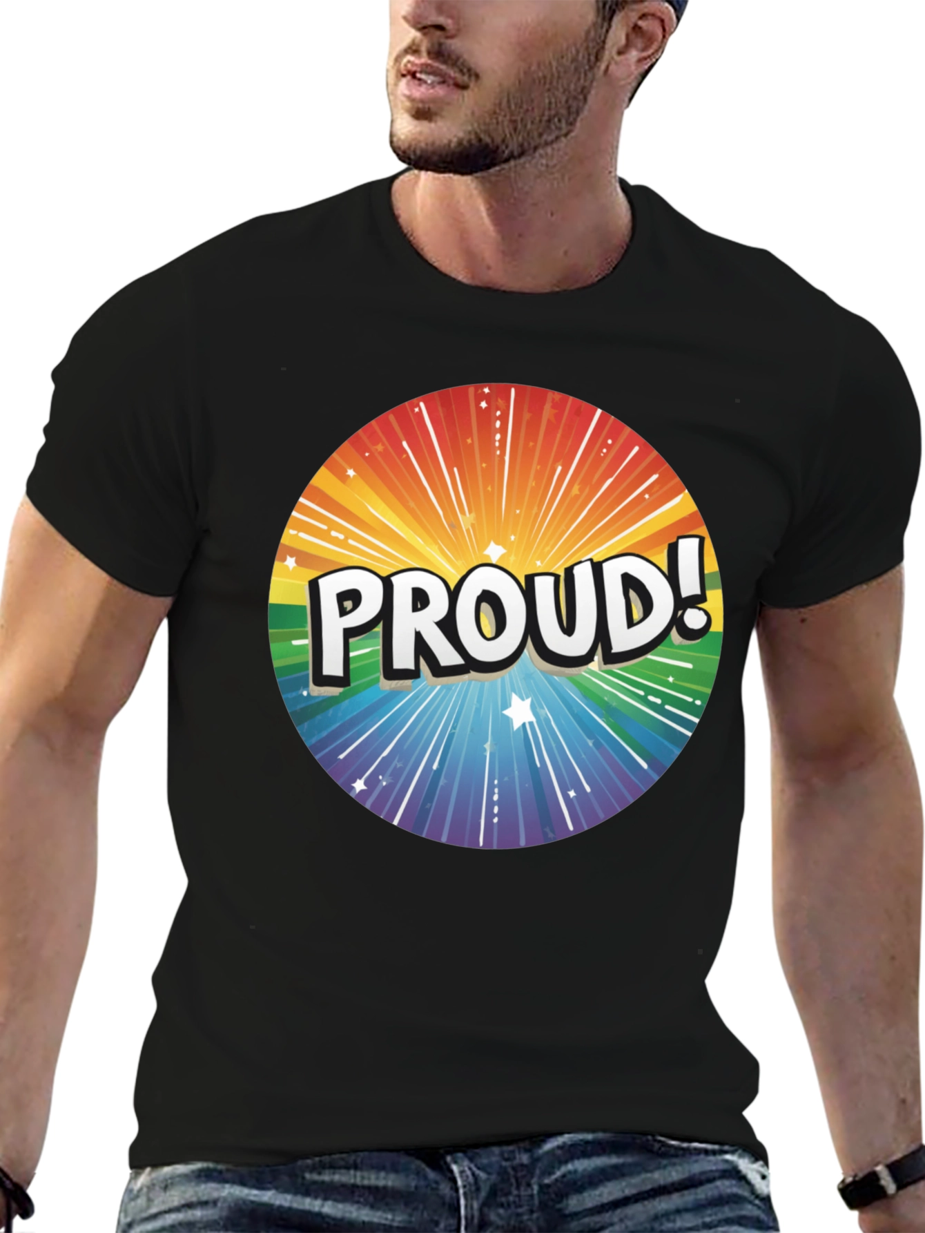 Proud Rainbow Graphic Tee - Pride Month Apparel