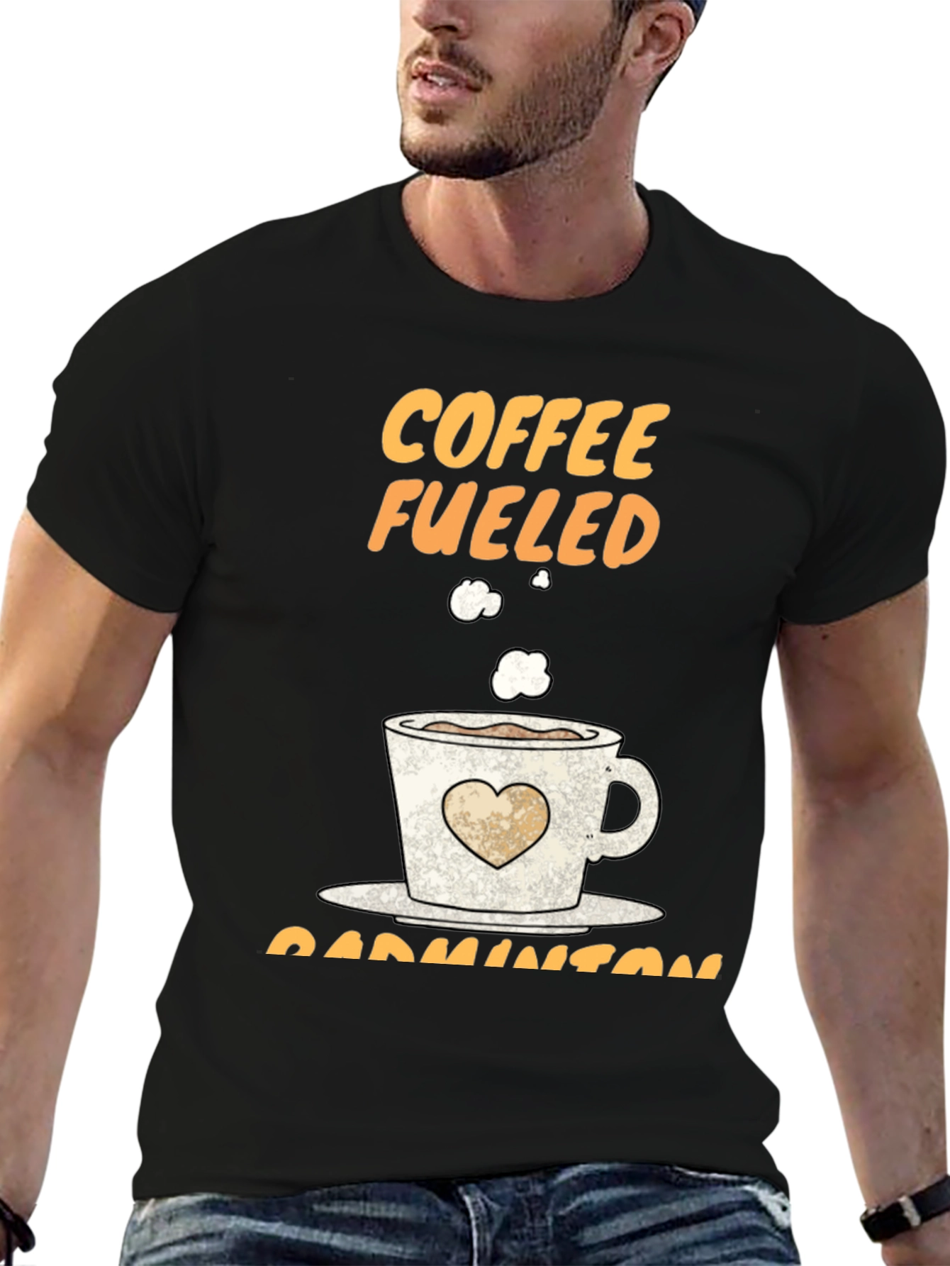 Coffee Fueled Badminton T-Shirt