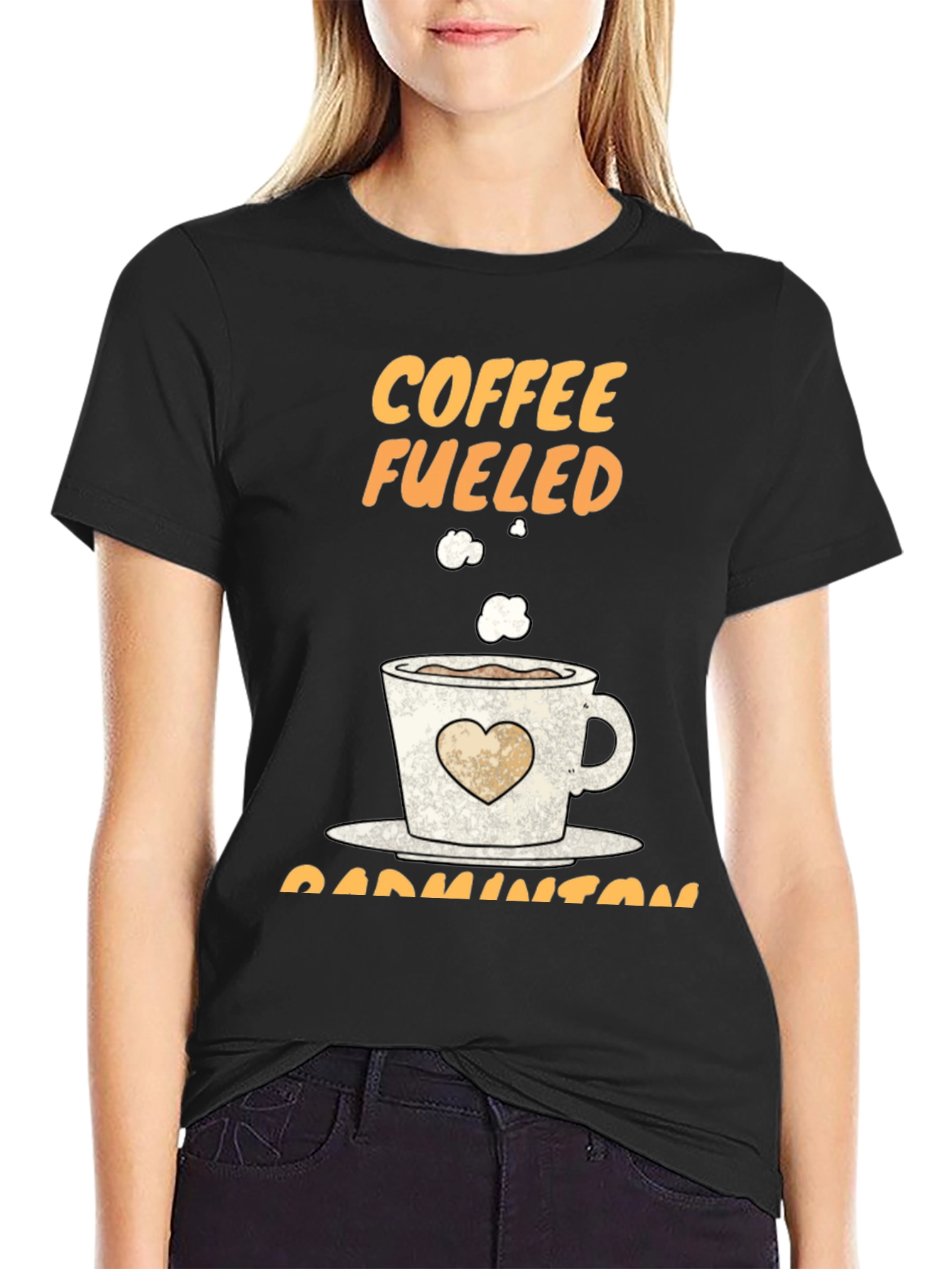 Coffee Fueled Badminton T-Shirt