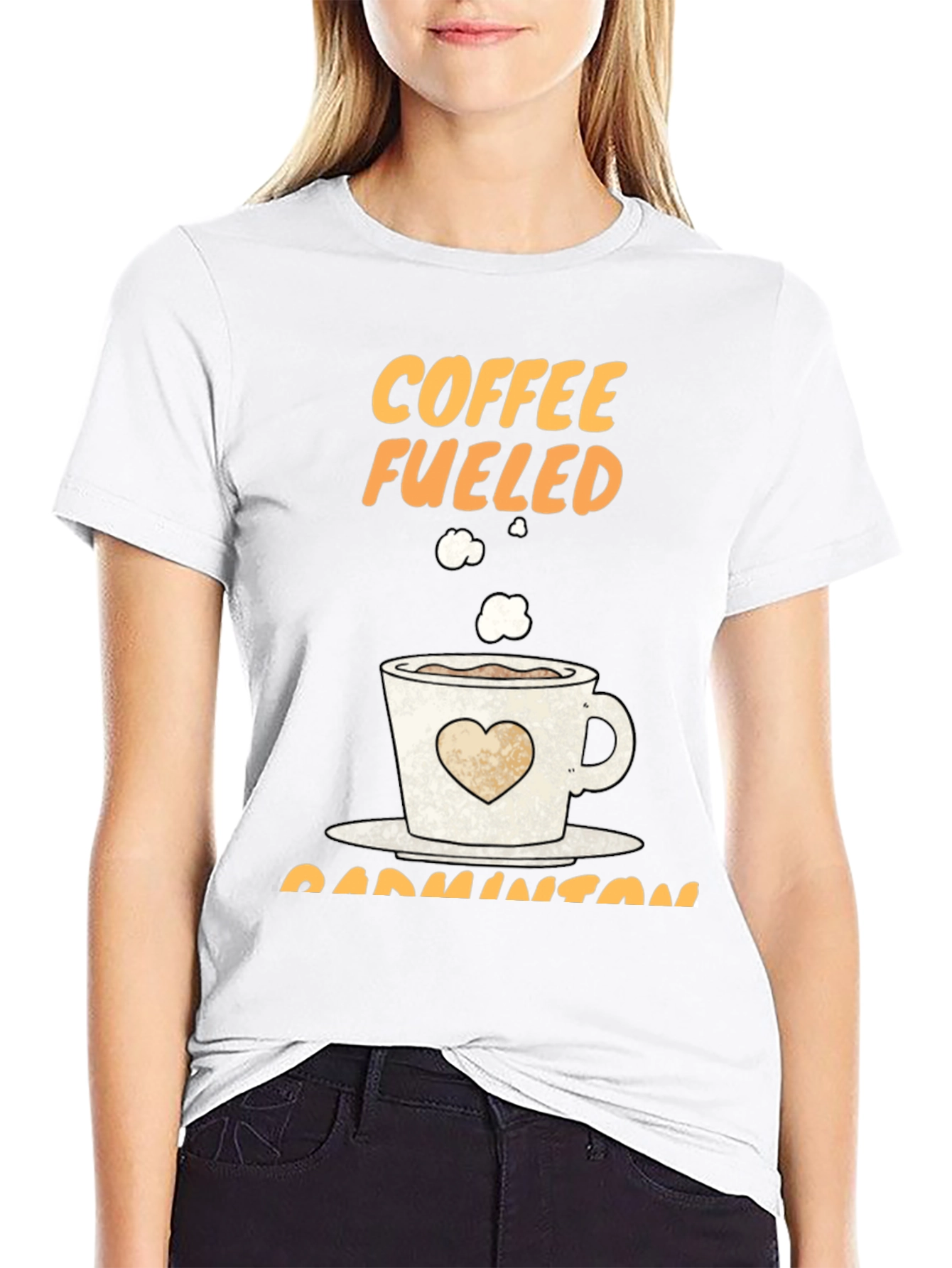 Coffee Fueled Badminton T-Shirt