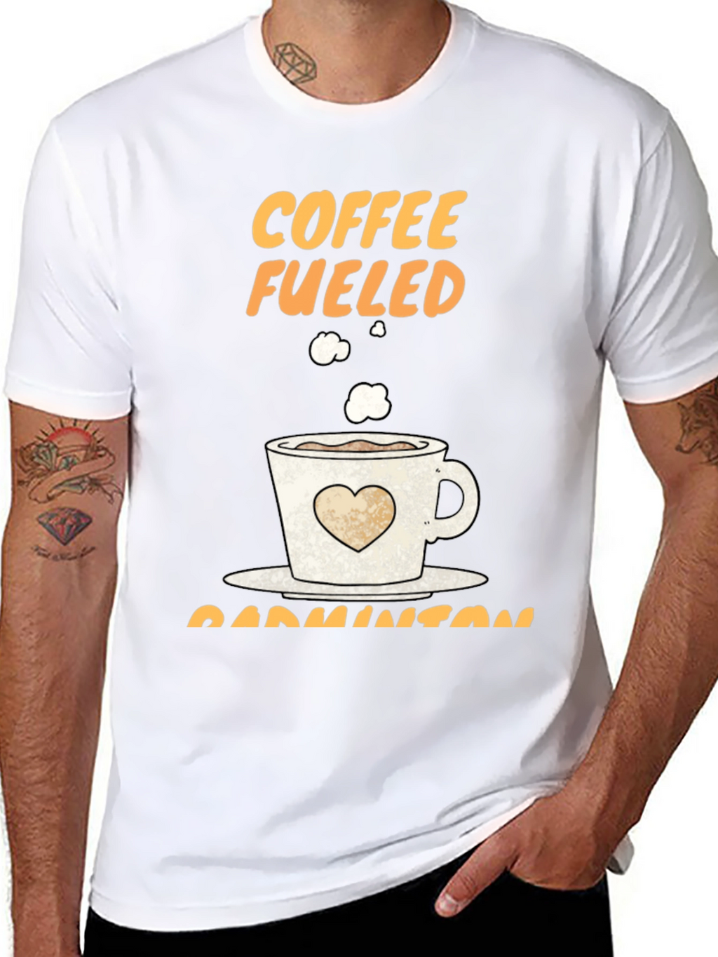 Coffee Fueled Badminton T-Shirt