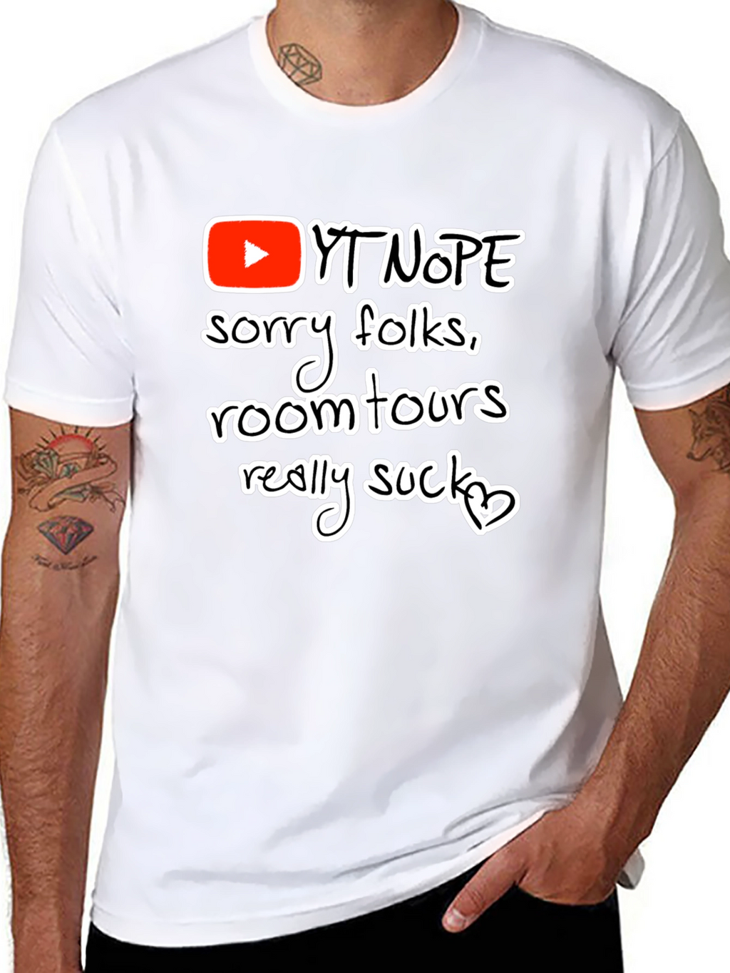 YT Nope Room Tours Suck T-Shirt - Black