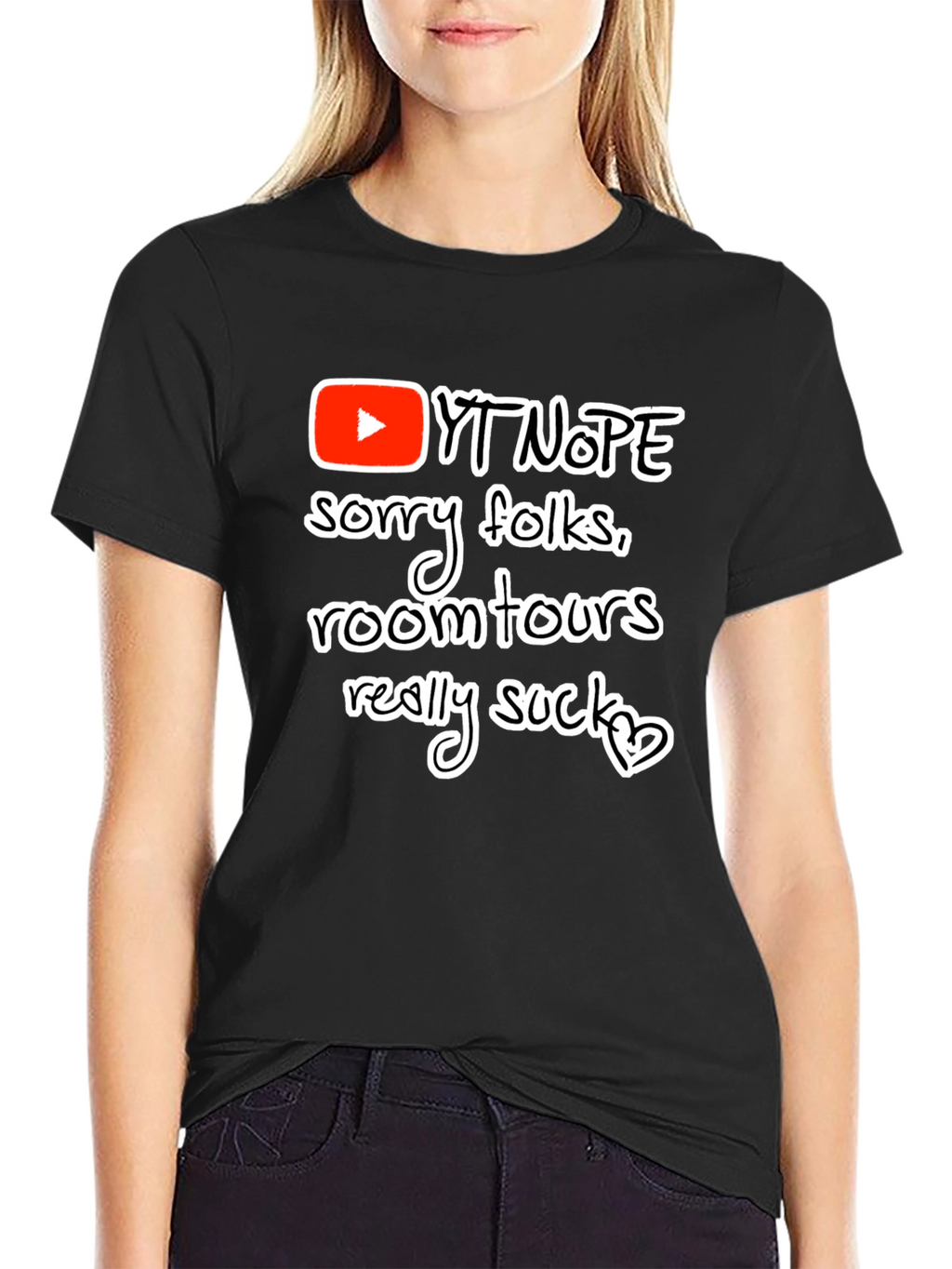YT Nope Room Tours Suck T-Shirt - Black