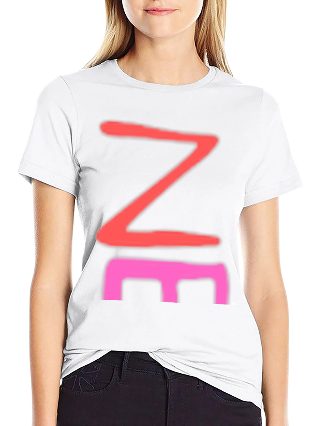 Abstract Graphic Tee - Black Cotton Blend