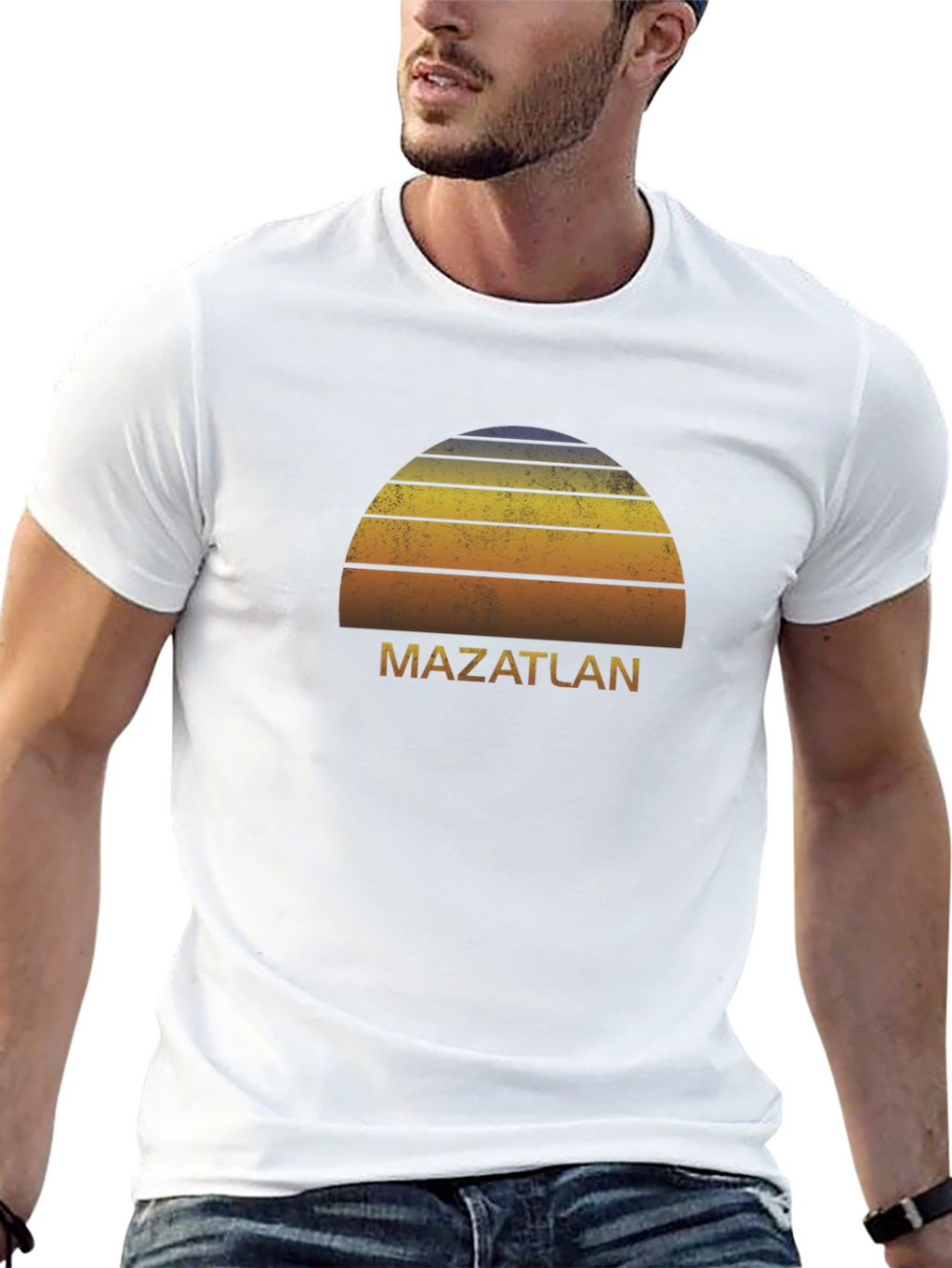Mazatlan Retro Sunset Graphic T-Shirt