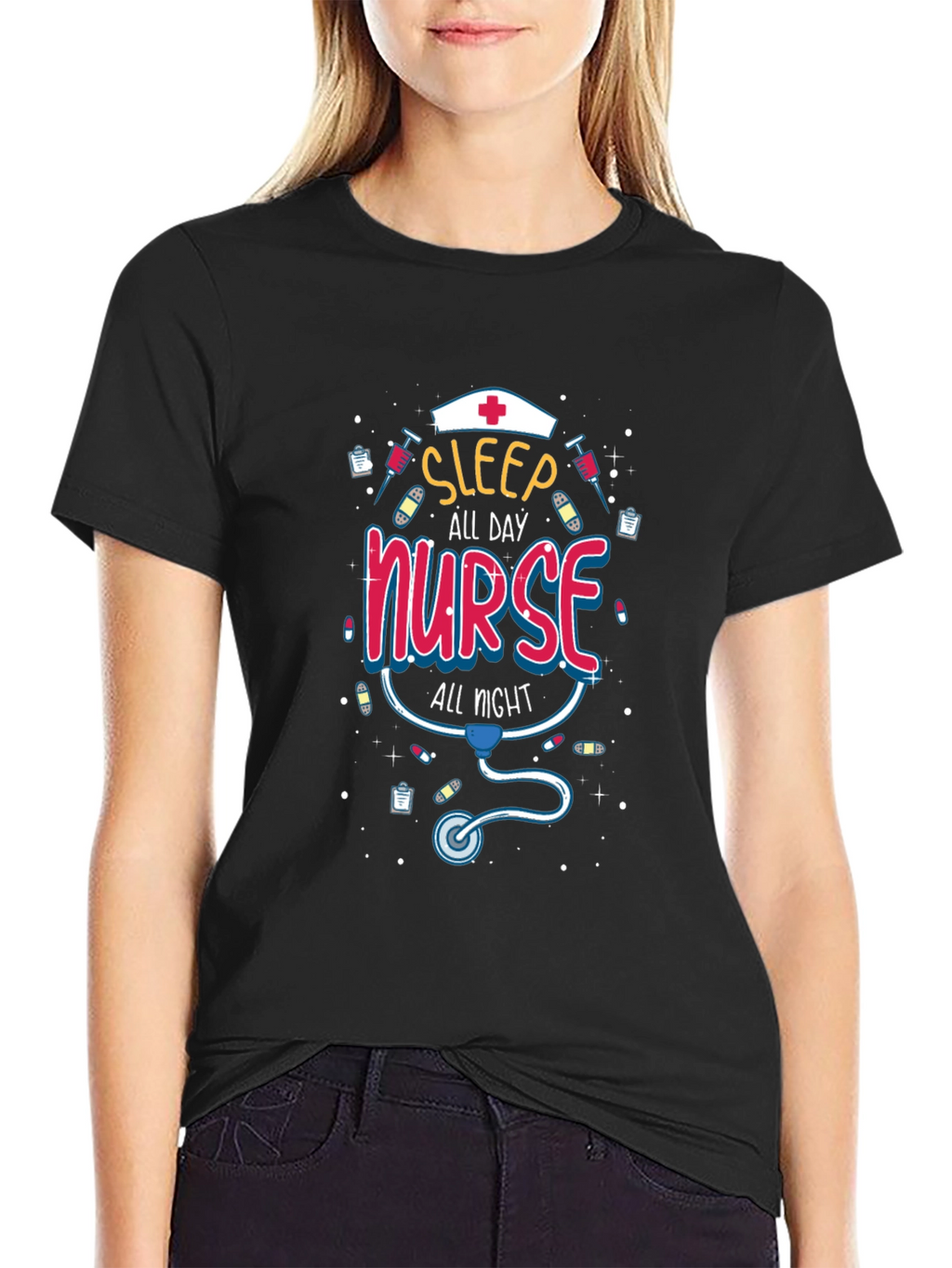 Sleep All Day Nurse All Night T-Shirt
