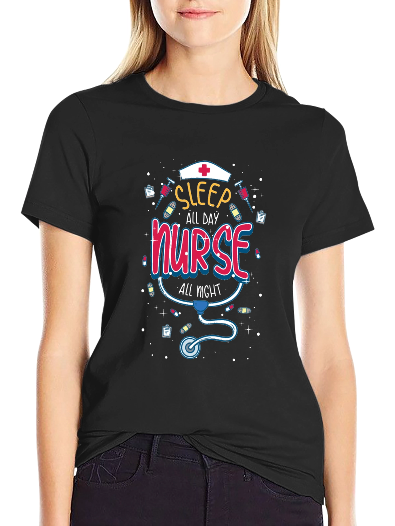 Sleep All Day Nurse All Night T-Shirt