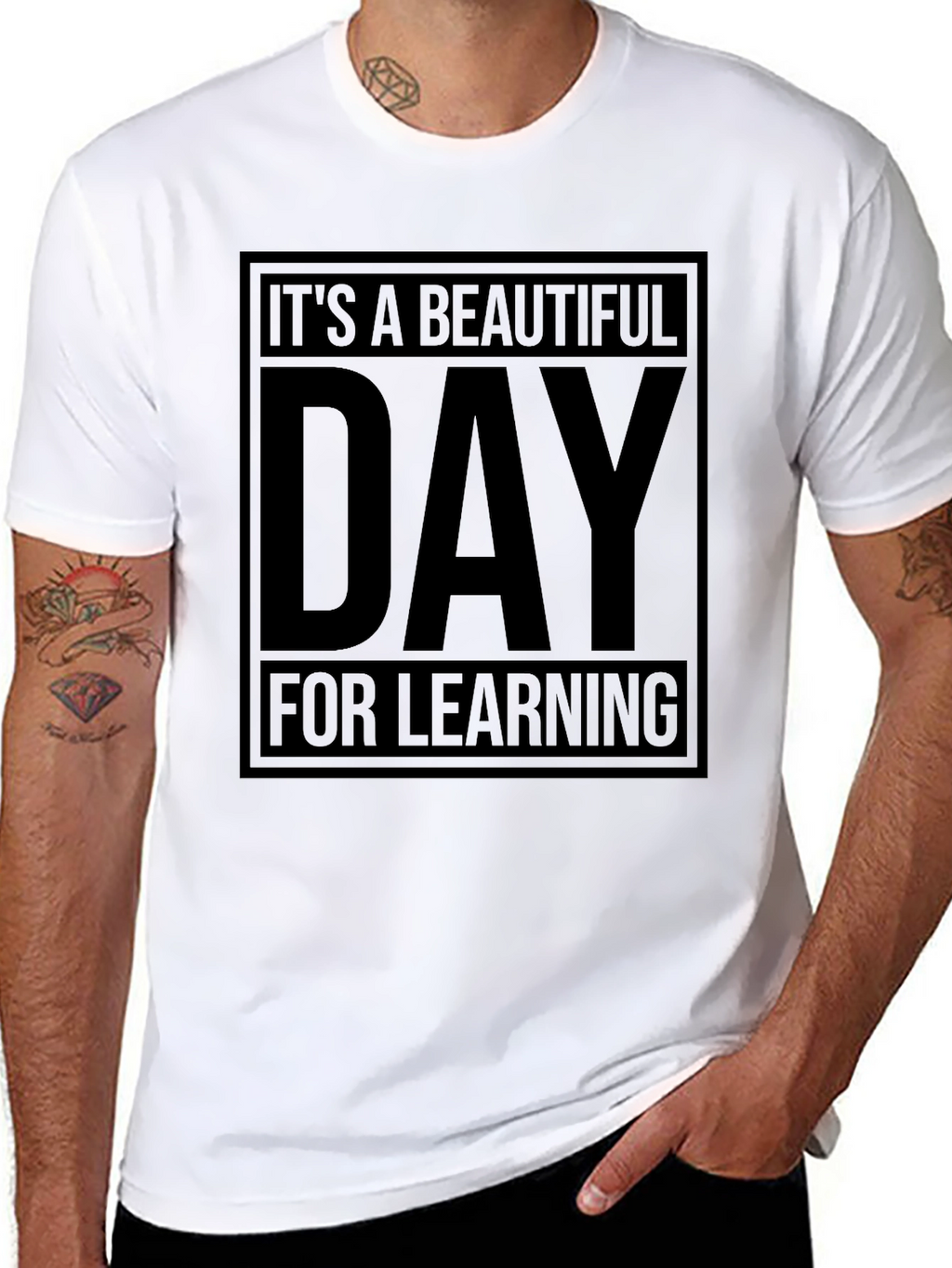 Its a Beautiful Day for Learning Black T-Shirt