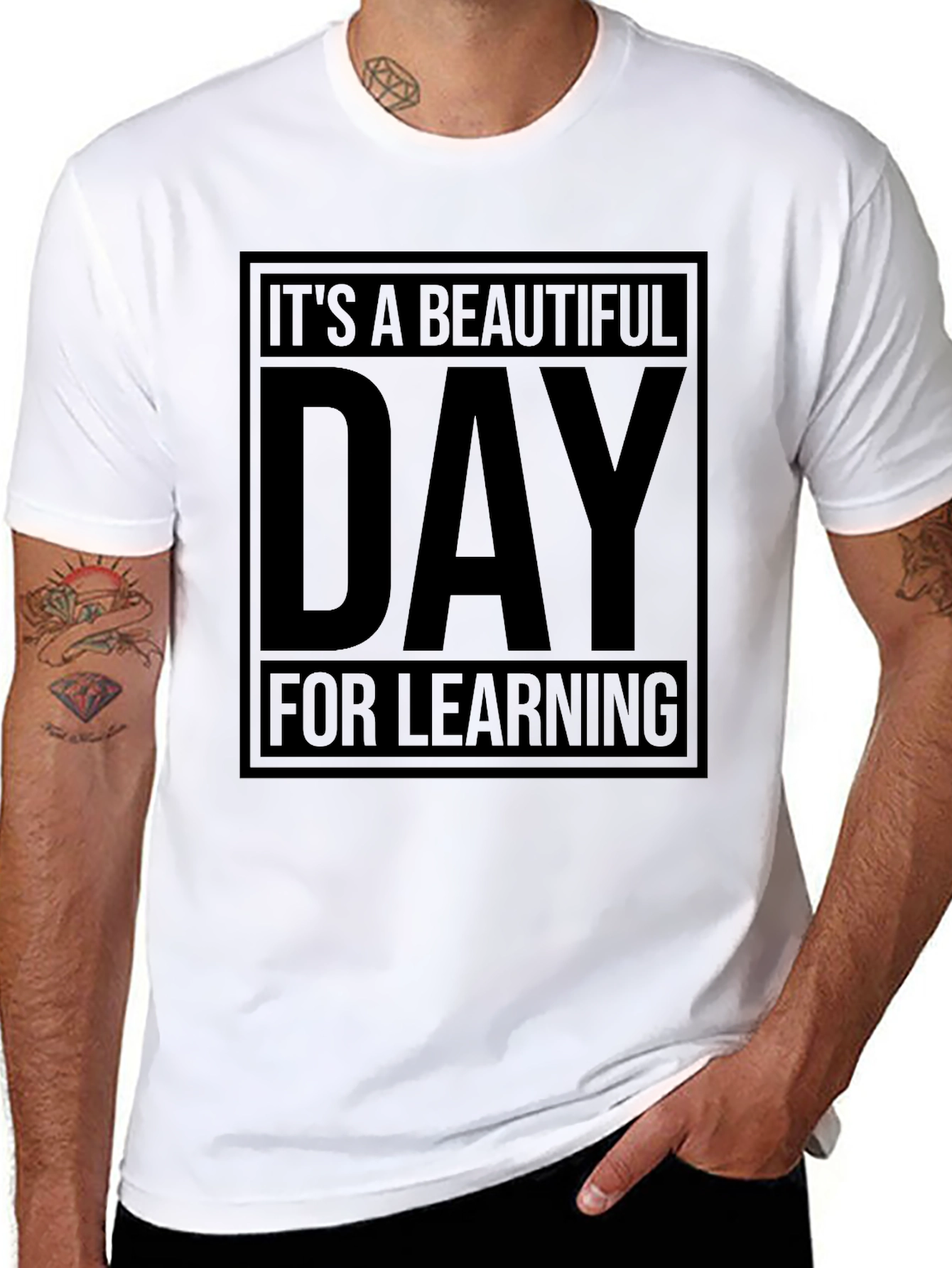 Its a Beautiful Day for Learning Black T-Shirt