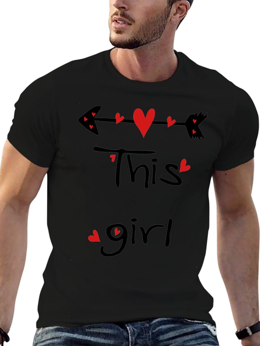 This Girl Heart Arrow Valentines T-Shirt