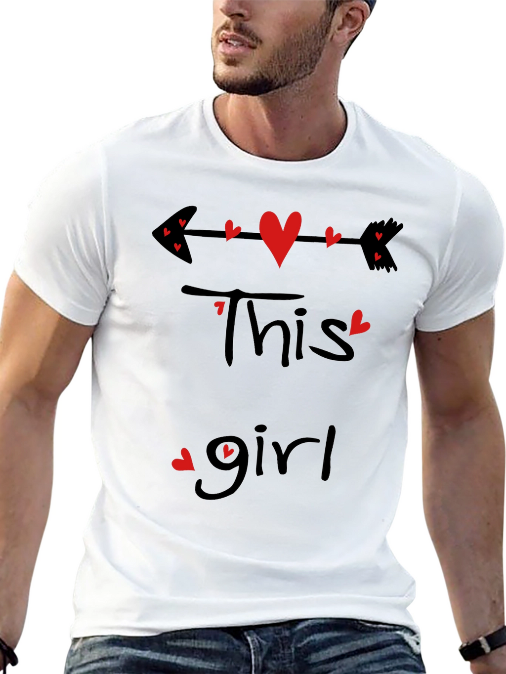 This Girl Heart Arrow Valentines T-Shirt