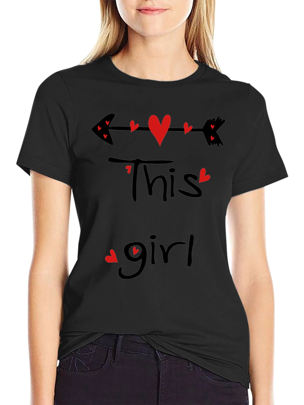 This Girl Heart Arrow Valentines T-Shirt