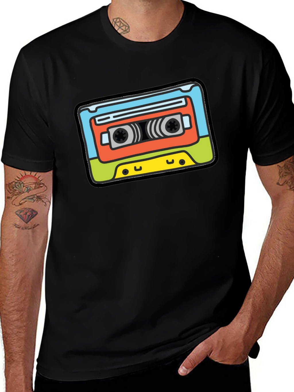 Retro Cassette Tape Graphic Tee - Music Lover Shirt