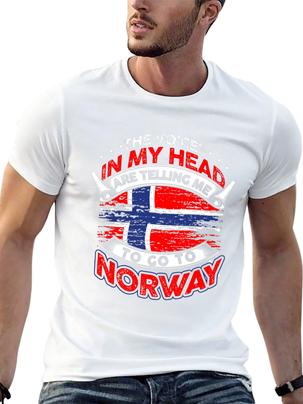 Norway Flag T-Shirt - Voices In My Head