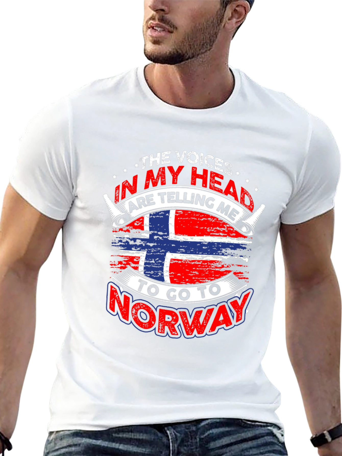 Norway Flag T-Shirt - Voices In My Head