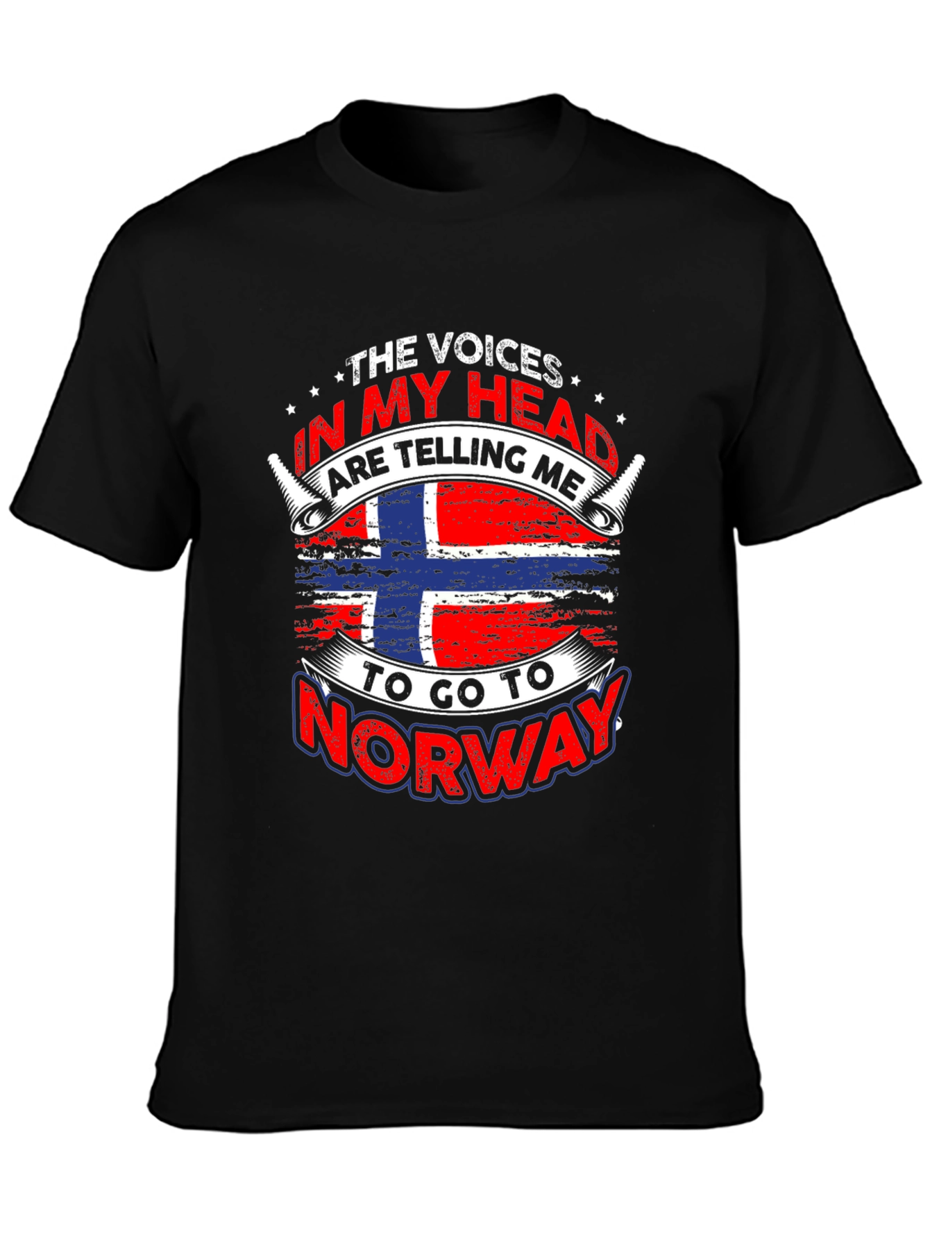 Norway Flag T-Shirt - Voices In My Head