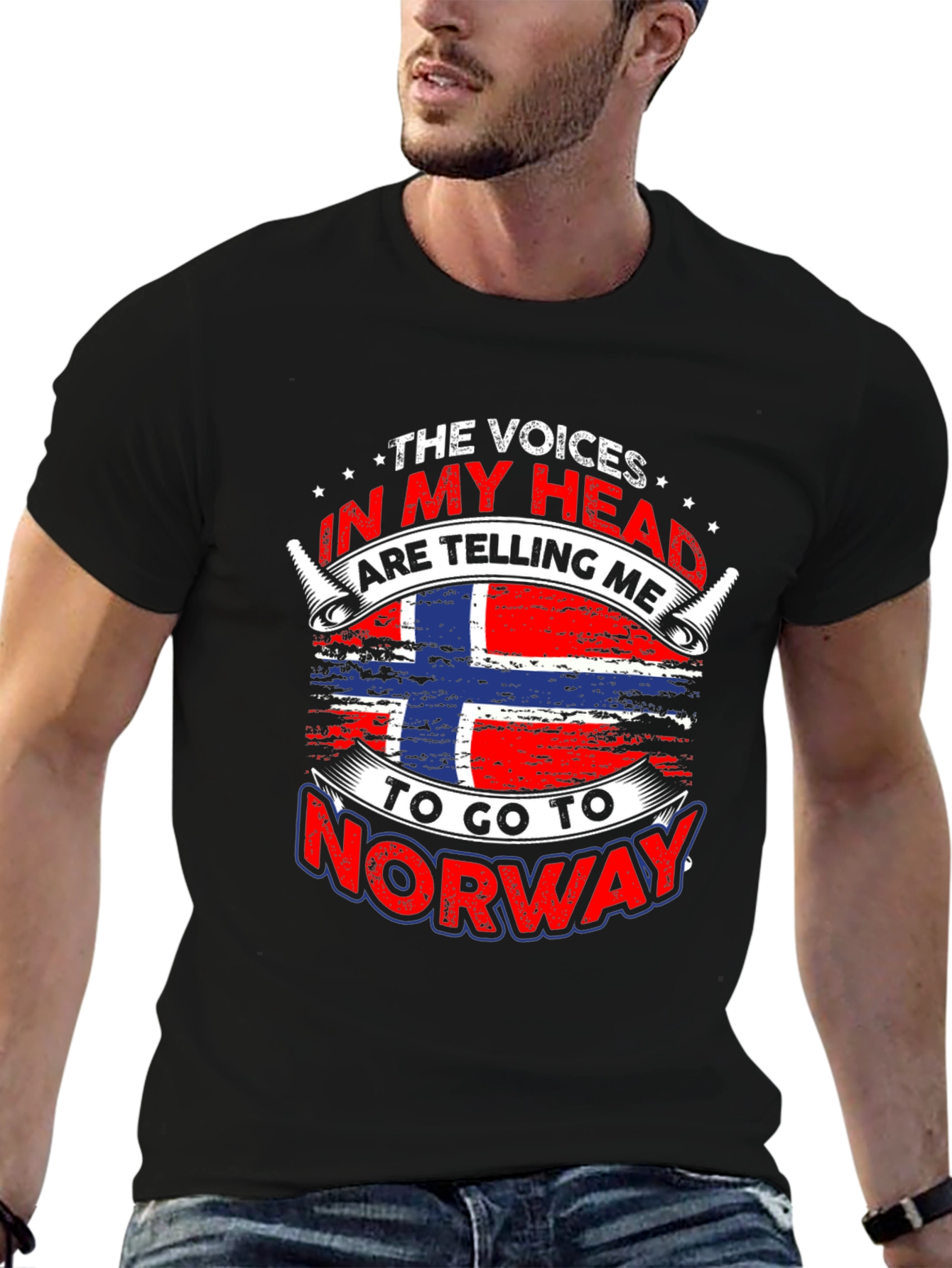 Norway Flag T-Shirt - Voices In My Head