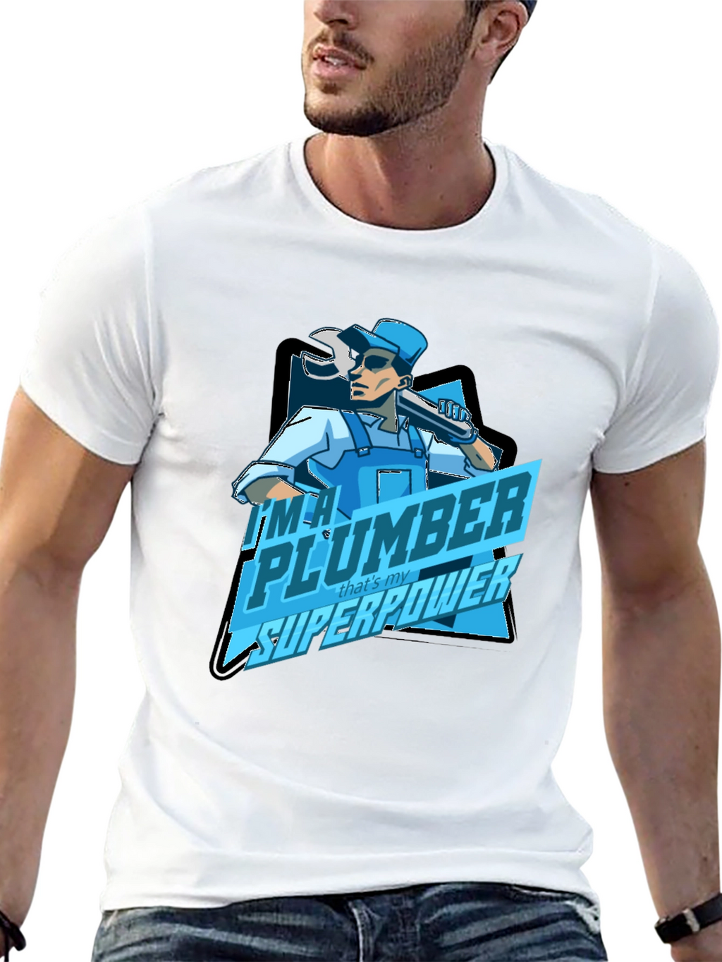 Plumber Superpower T-Shirt - Black
