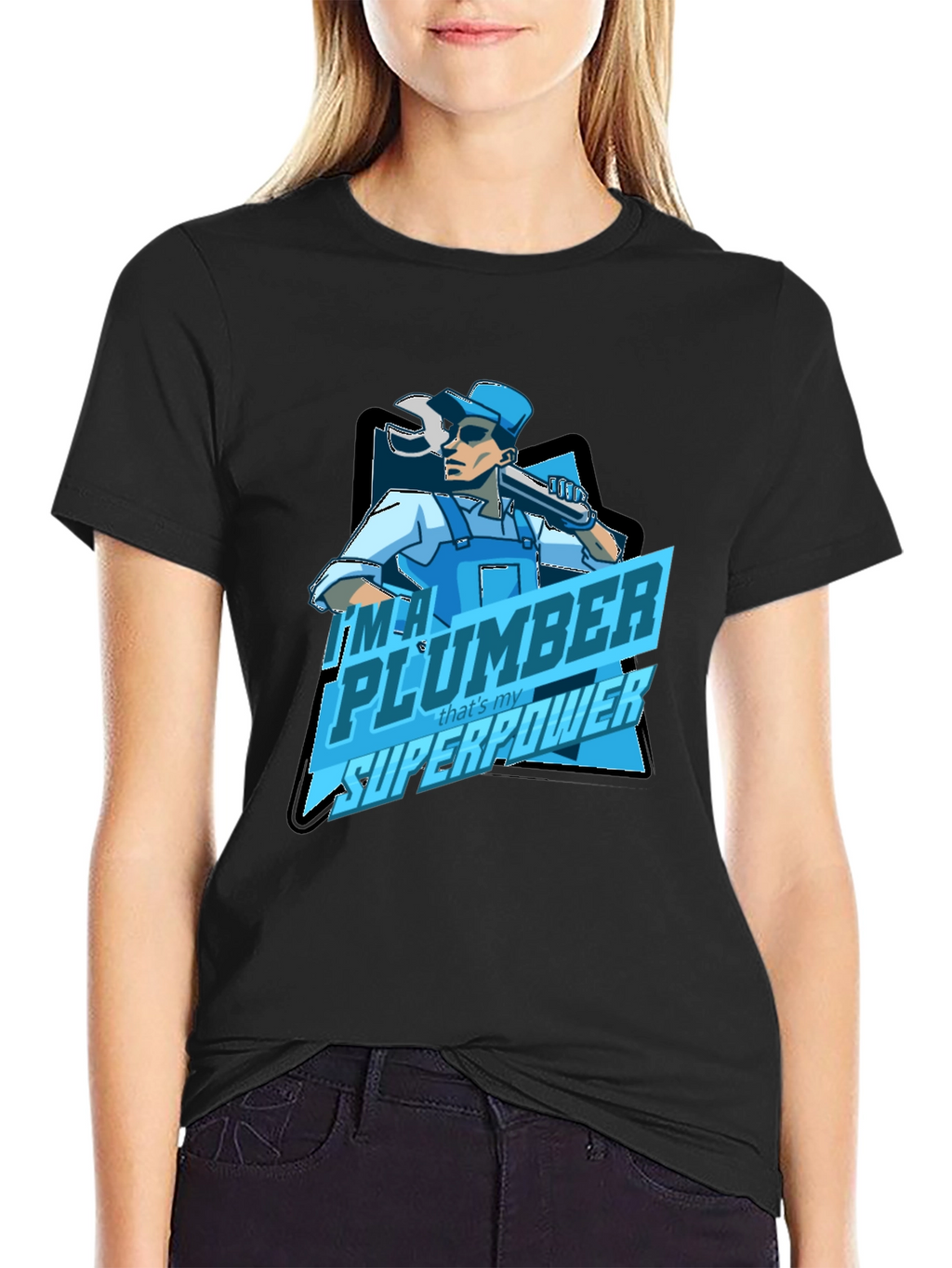 Plumber Superpower T-Shirt - Black