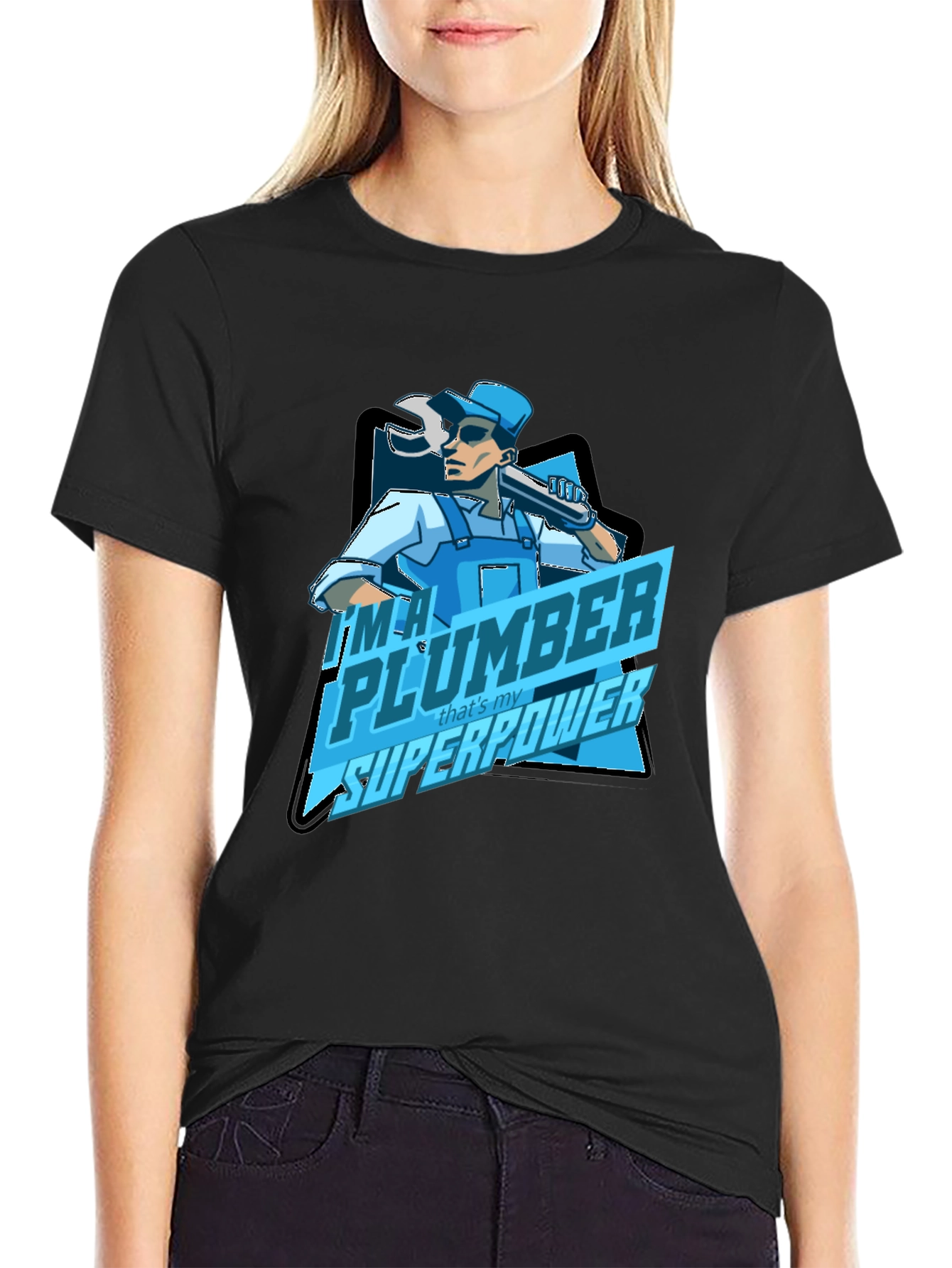 Plumber Superpower T-Shirt - Black