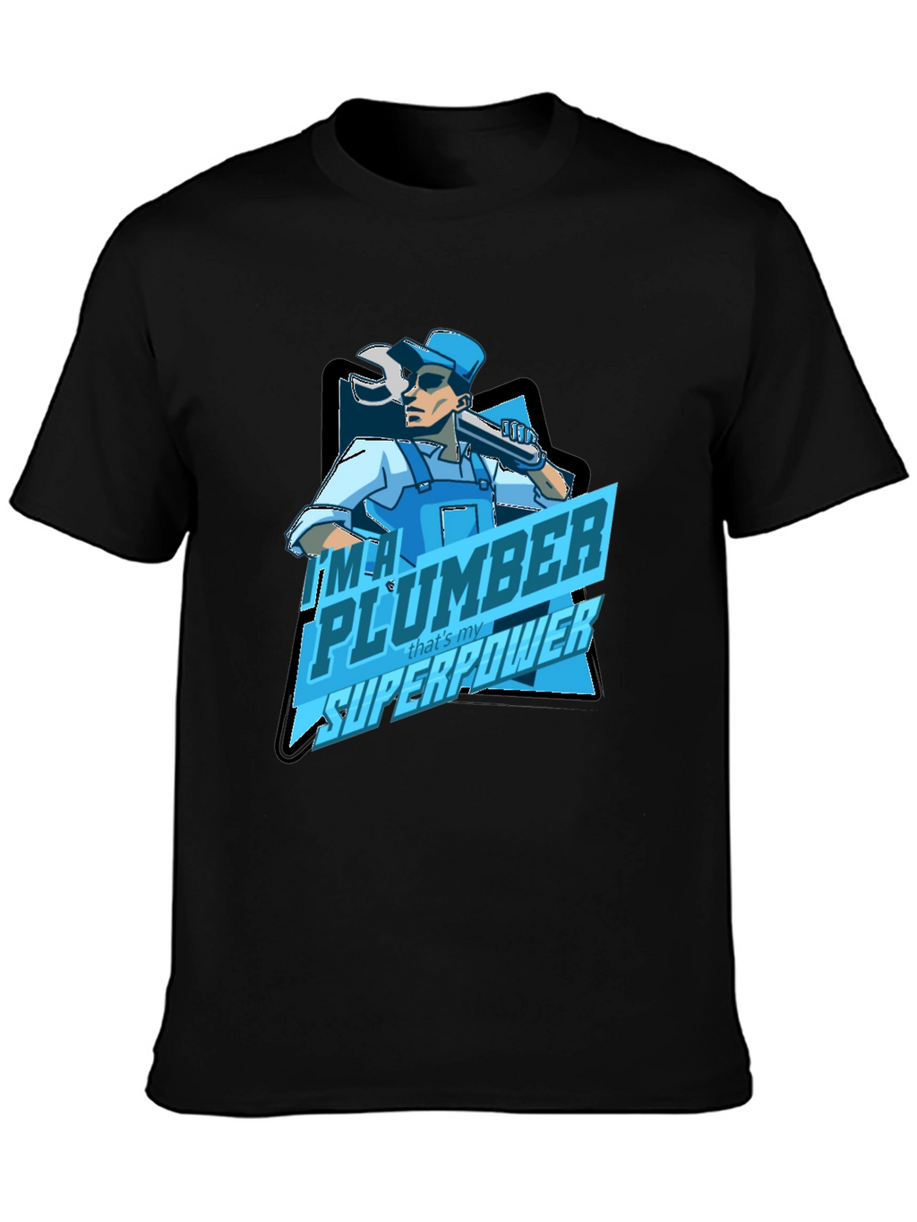 Plumber Superpower T-Shirt - Black