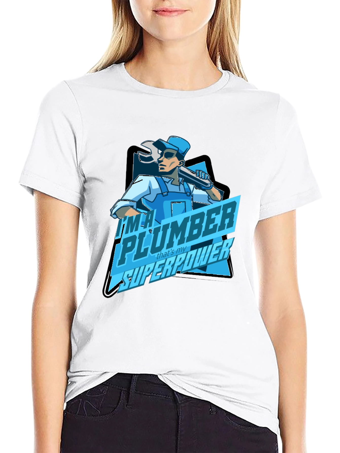 Plumber Superpower T-Shirt - Black
