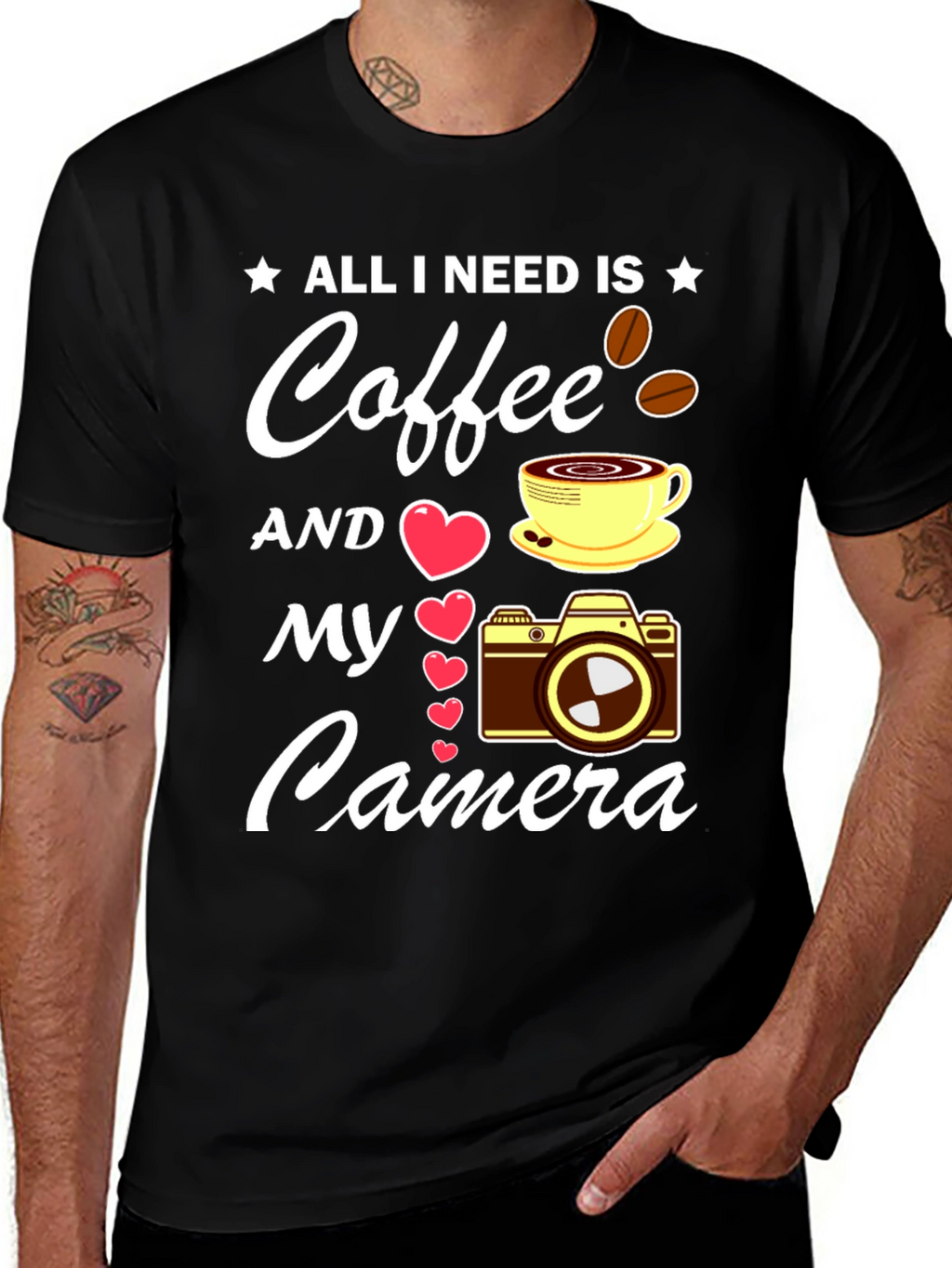 Coffee & Camera T-Shirt - Photographers Dream Tee