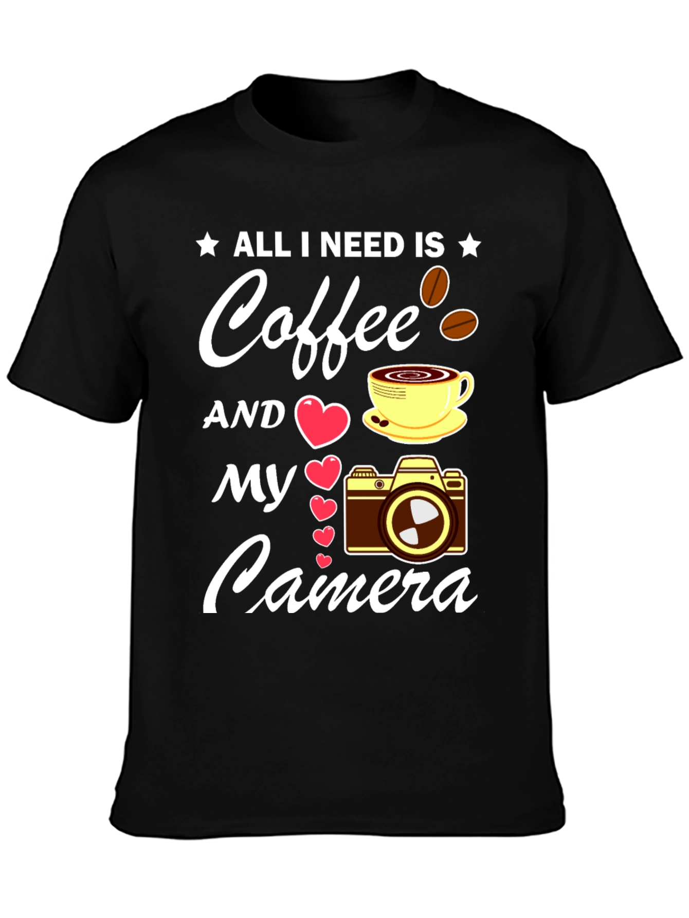 Coffee & Camera T-Shirt - Photographers Dream Tee