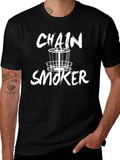 Chain Smoker Disc Golf T-Shirt - Black Graphic Tee