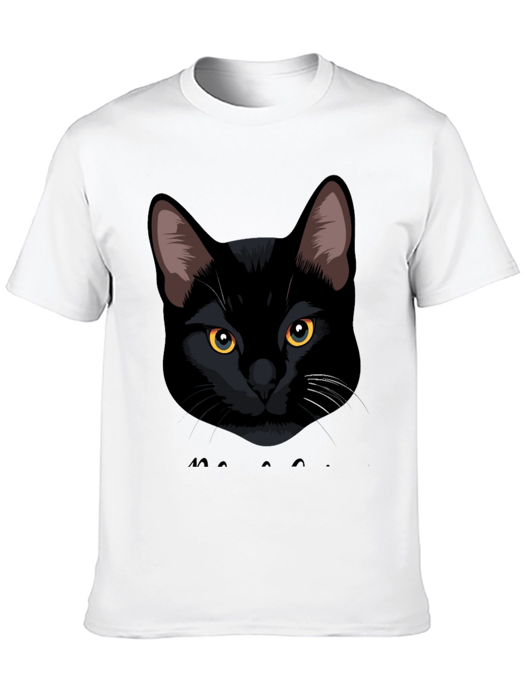 Black Cat Graphic Tee - Mens Casual T-Shirt