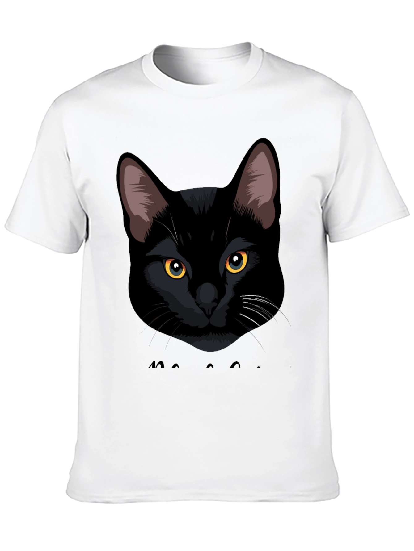 Black Cat Graphic Tee - Mens Casual T-Shirt