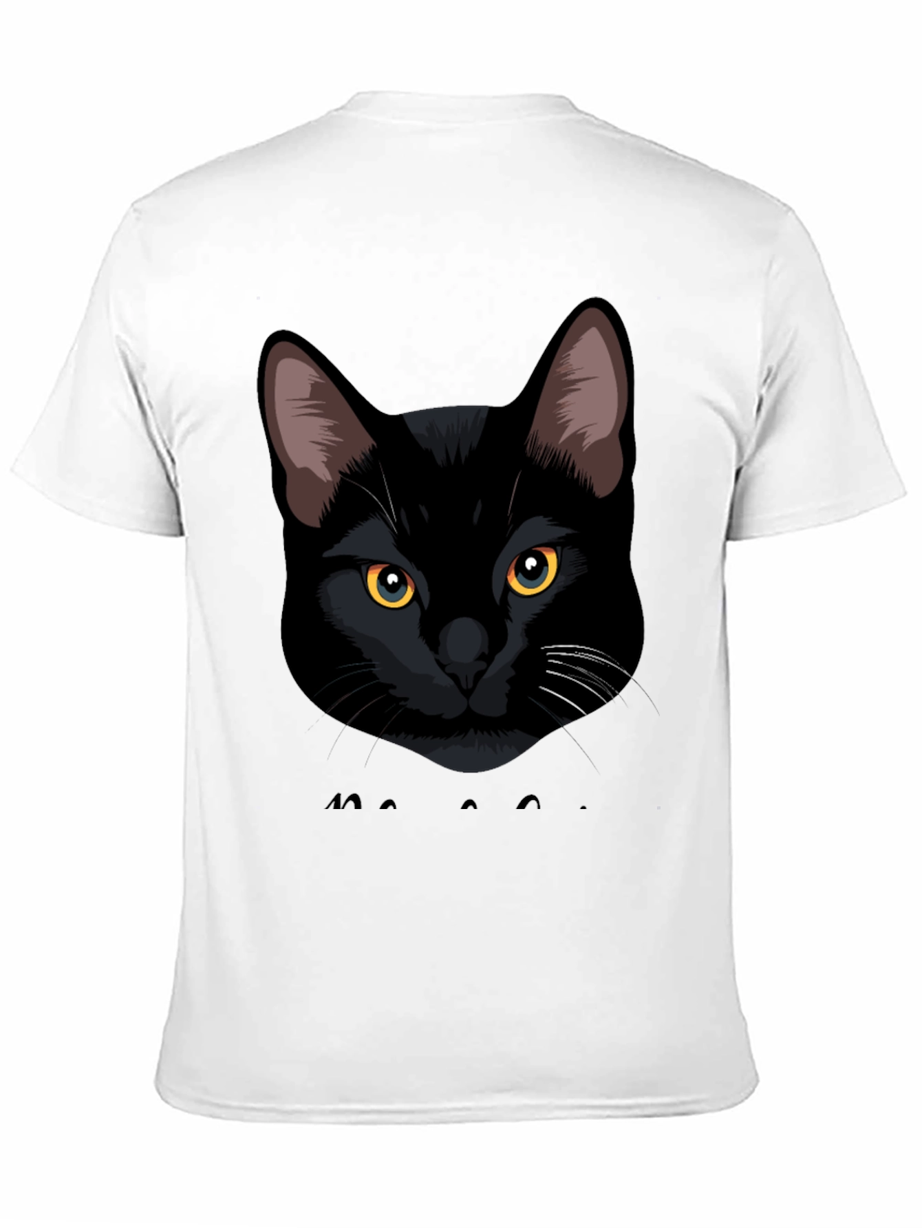 Black Cat Graphic Tee - Mens Casual T-Shirt