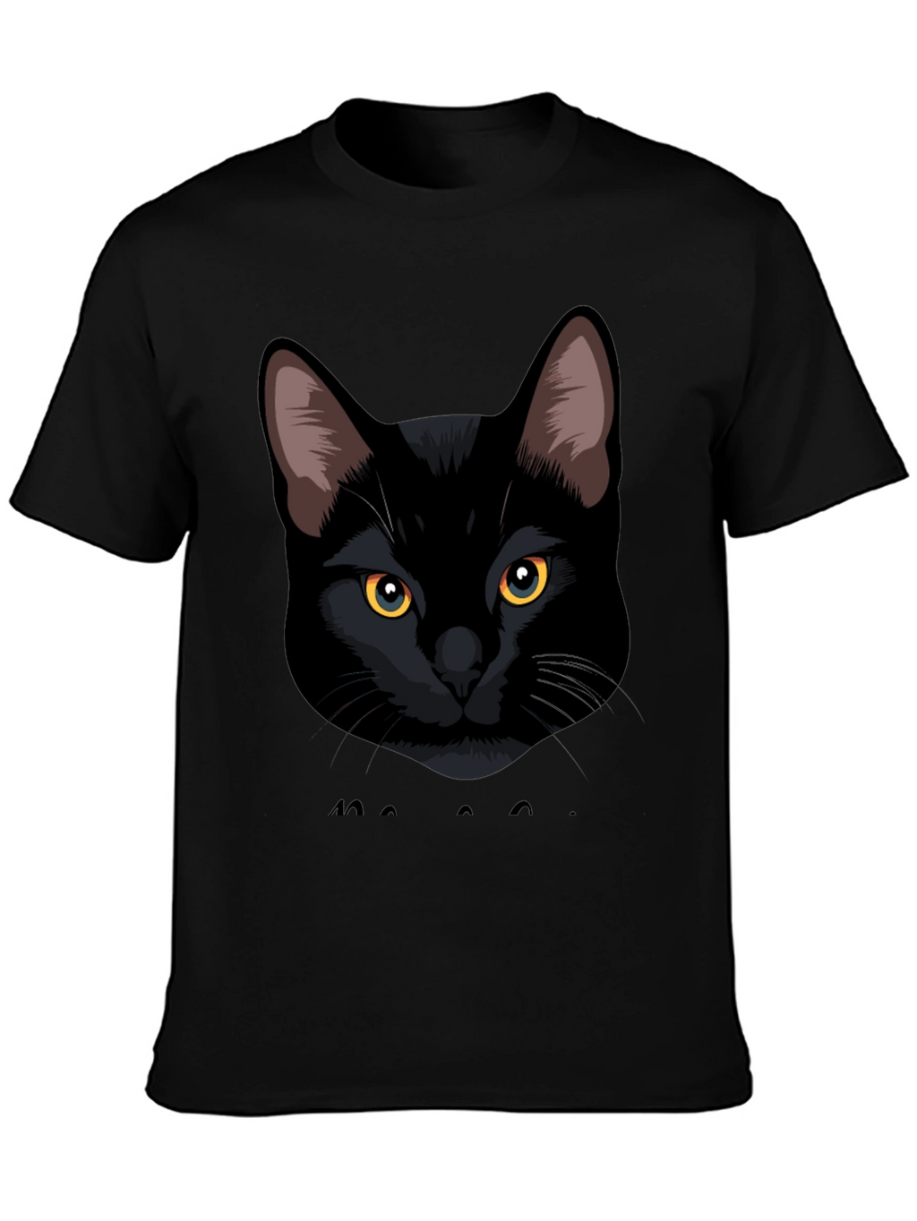 Black Cat Graphic Tee - Mens Casual T-Shirt