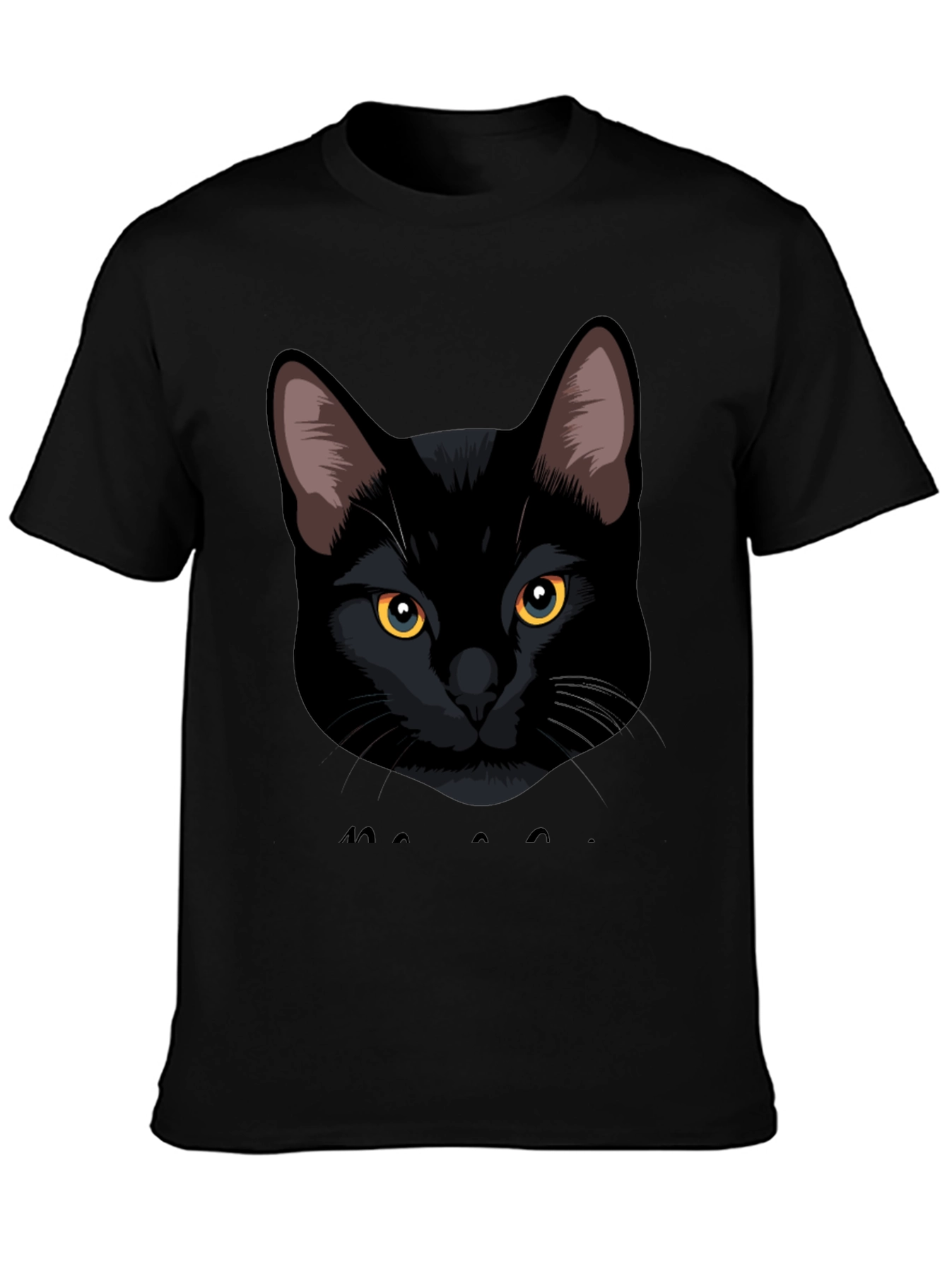 Black Cat Graphic Tee - Mens Casual T-Shirt