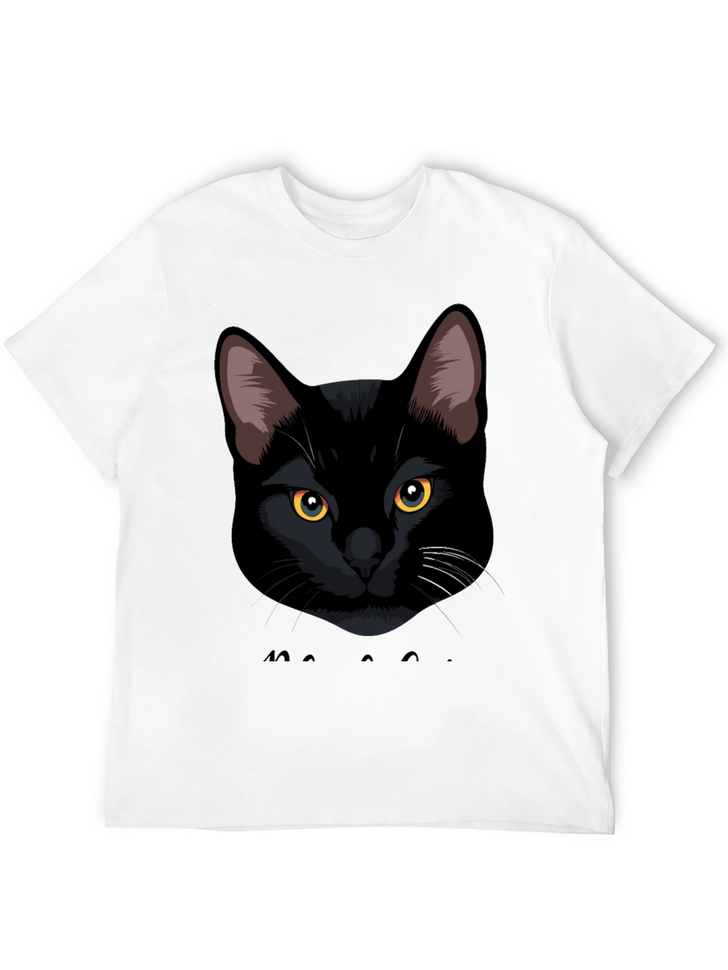 Black Cat Graphic Tee - Mens Casual T-Shirt