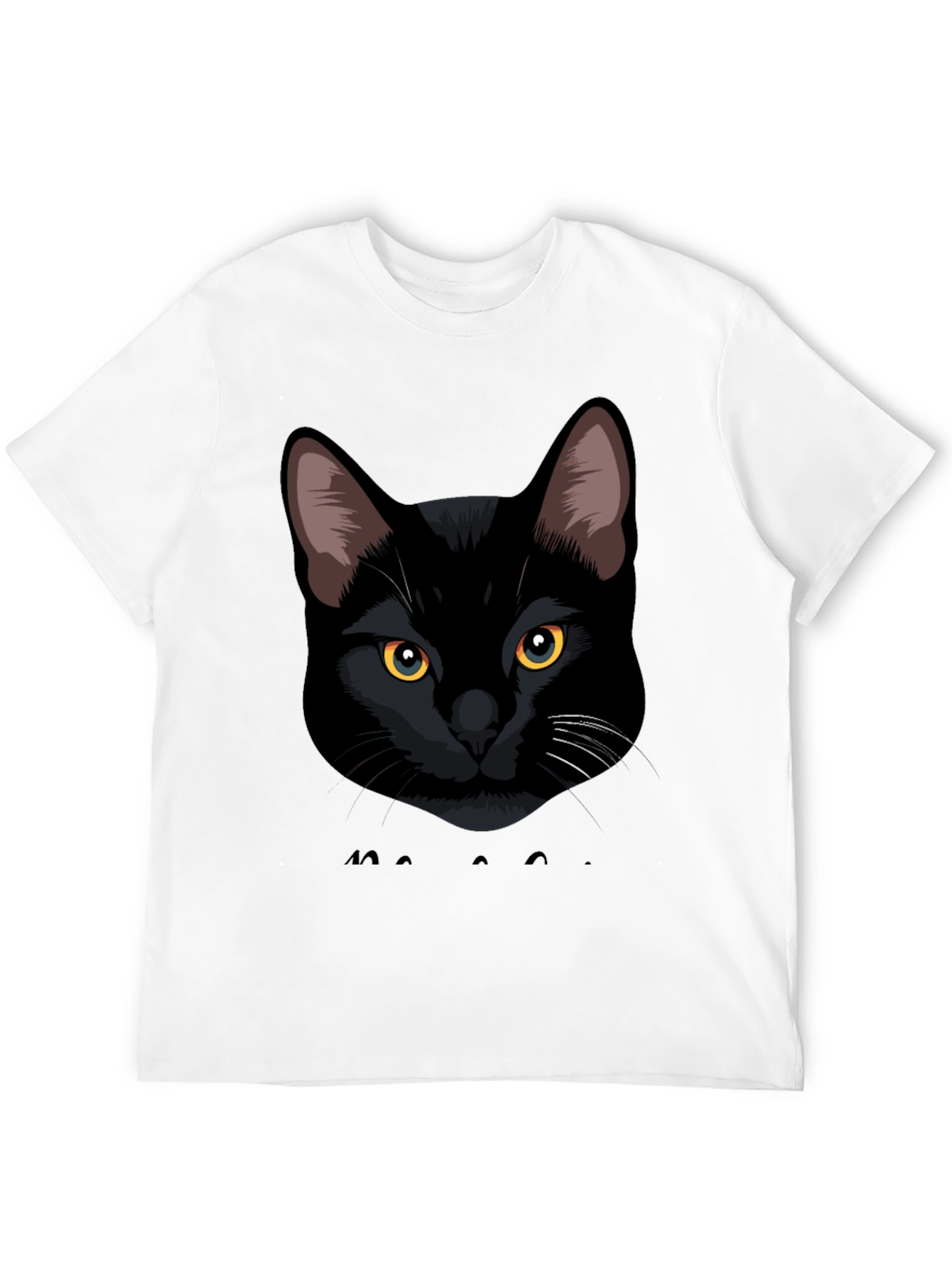 Black Cat Graphic Tee - Mens Casual T-Shirt