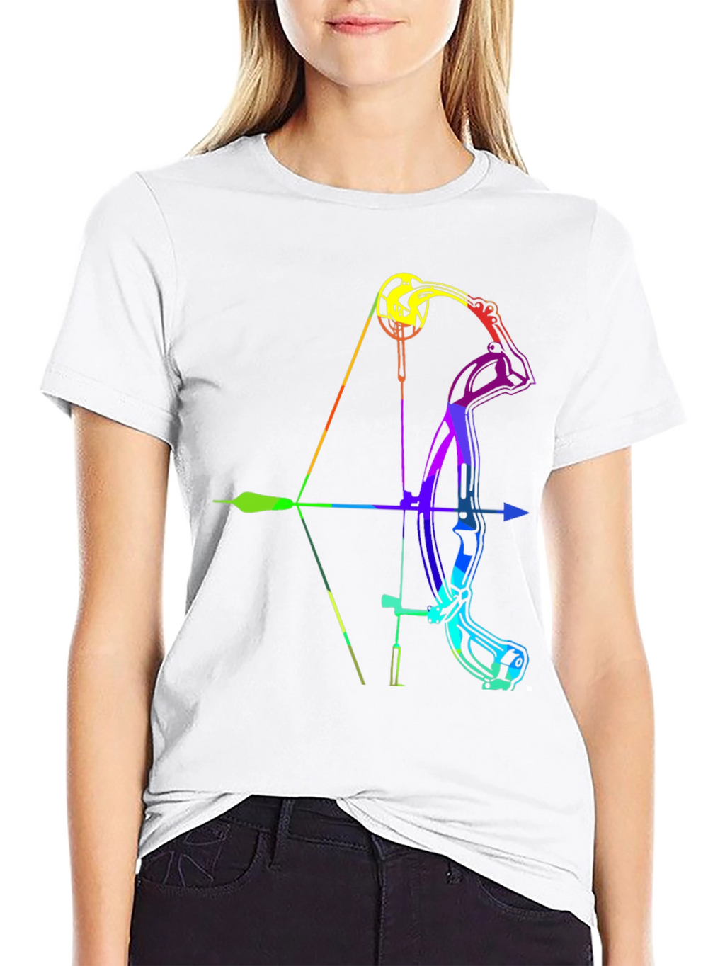 Rainbow Compound Bow Graphic T-Shirt