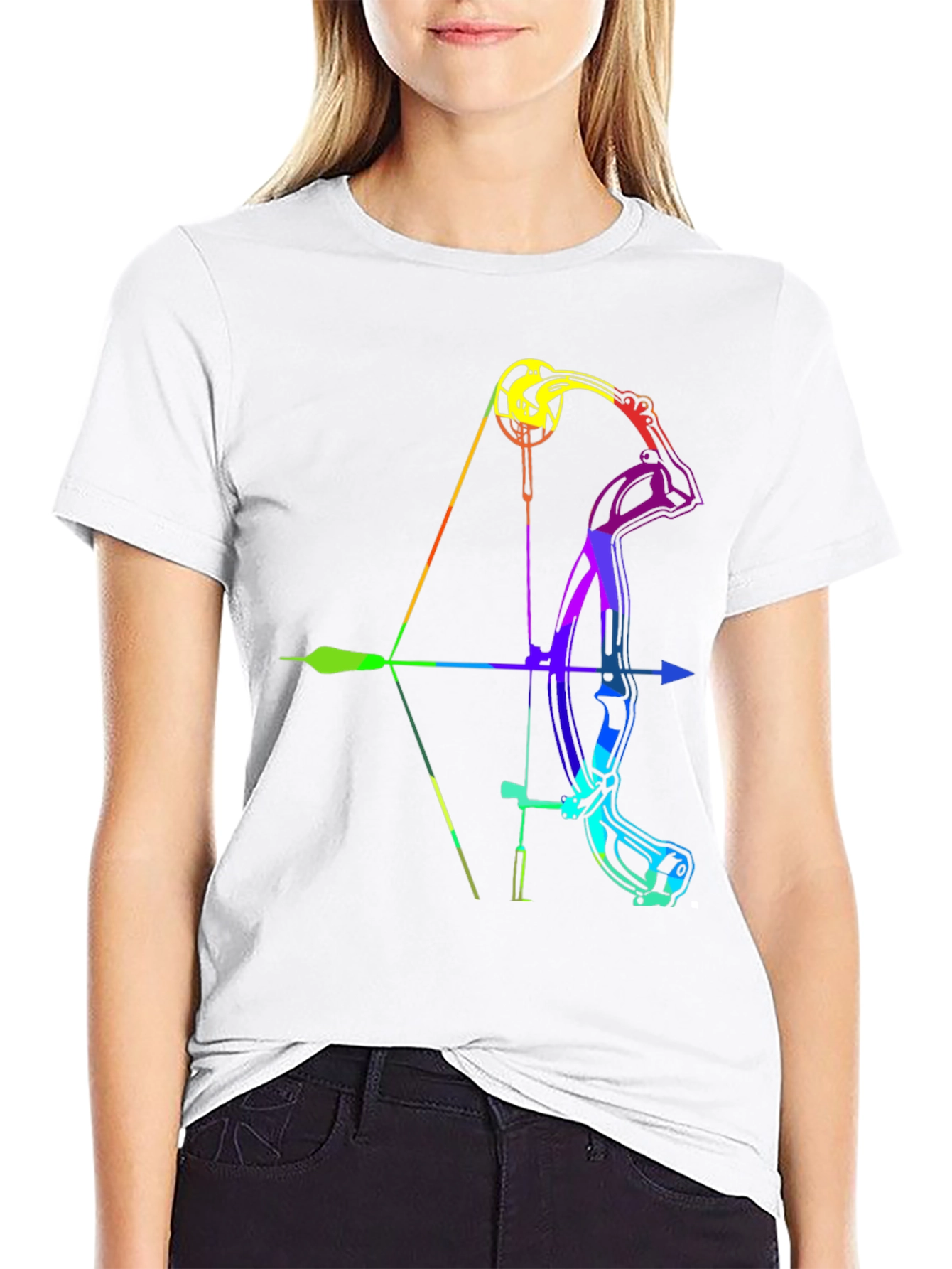 Rainbow Compound Bow Graphic T-Shirt