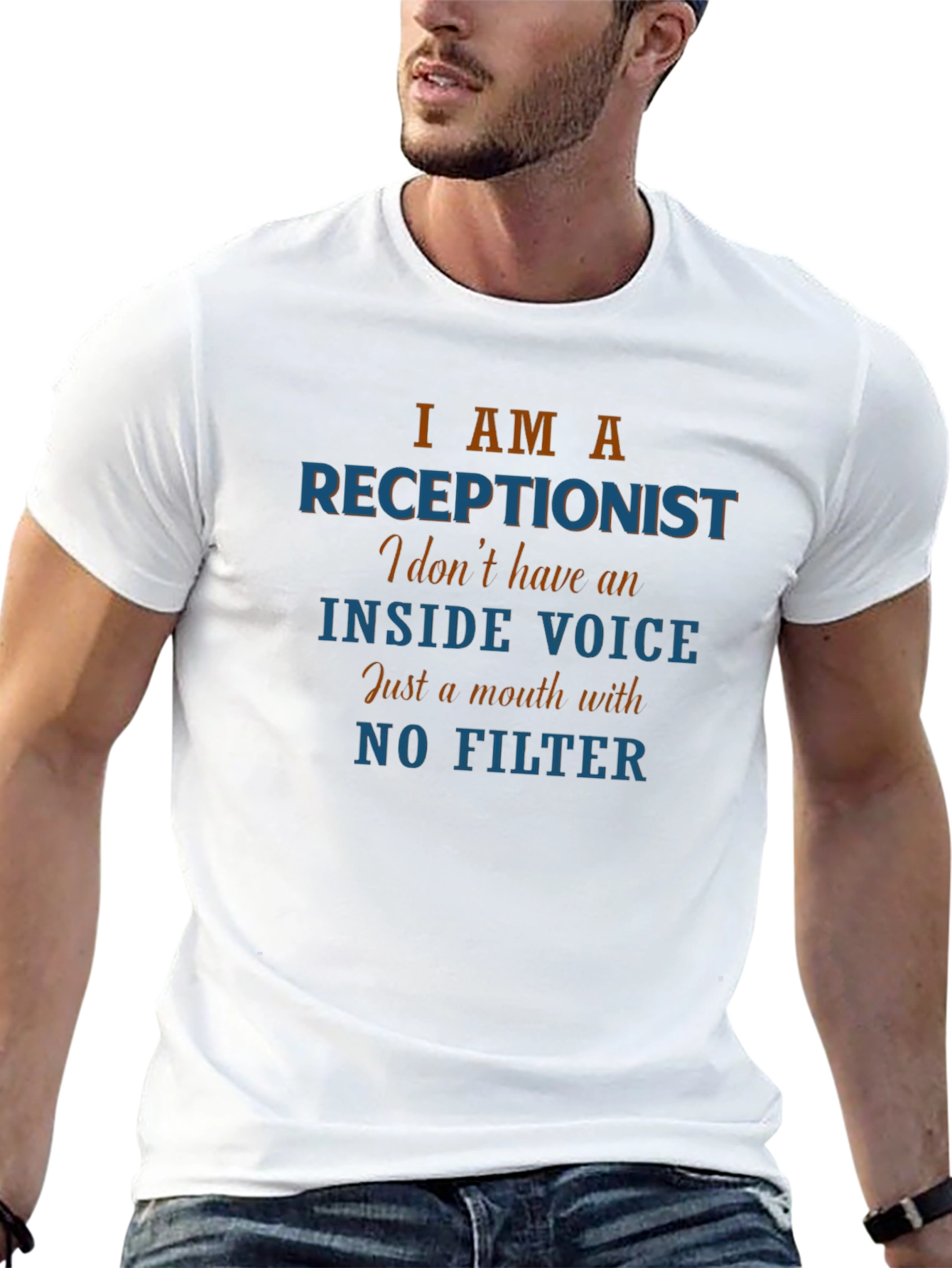 Receptionist Funny Slogan T-Shirt