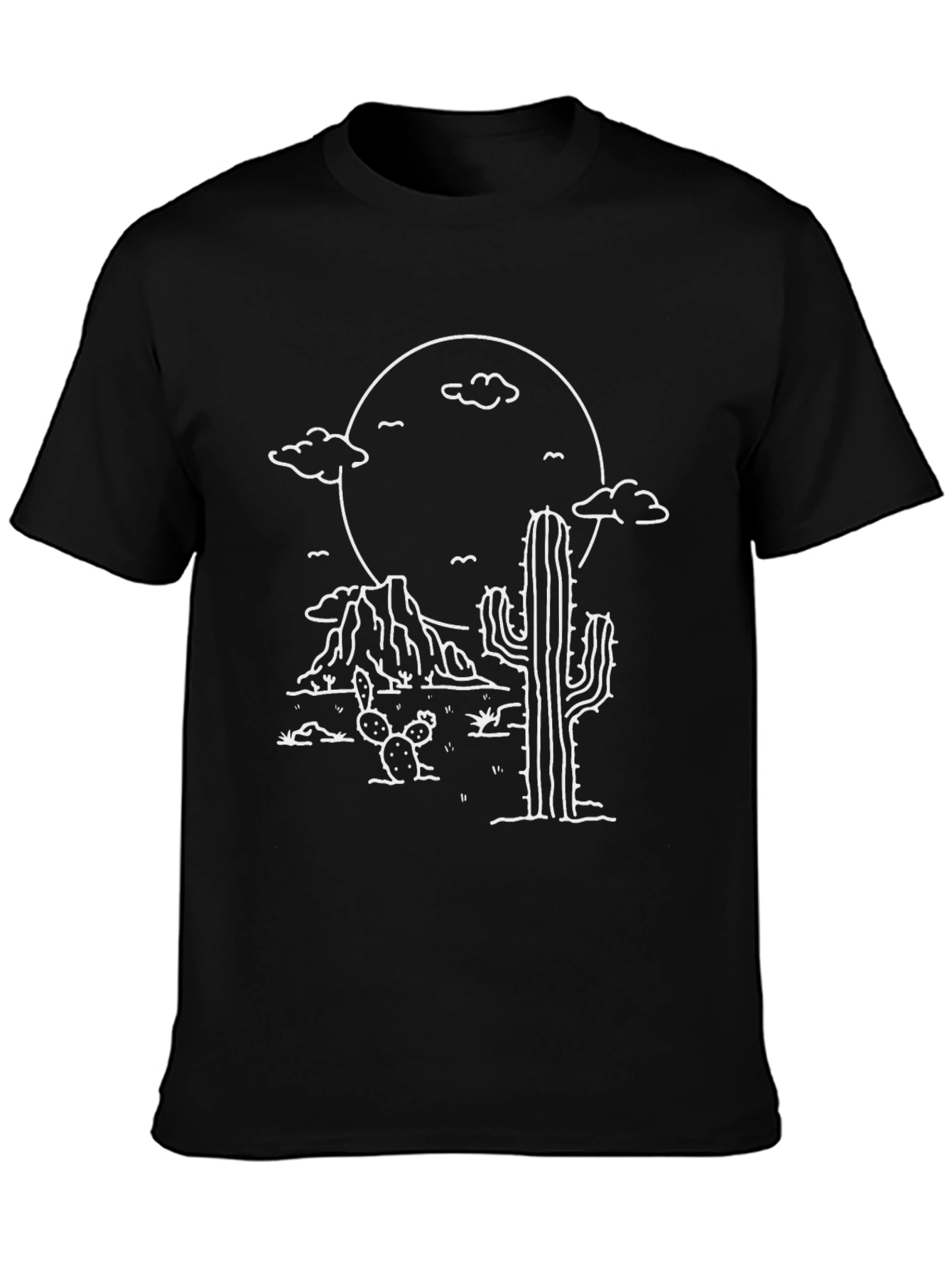 Desert Scene Graphic T-Shirt - Western Style
