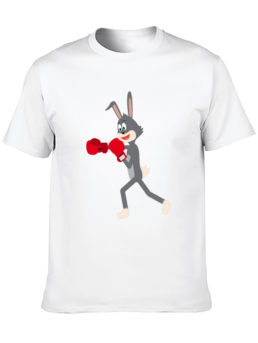 Boxing Bunny Black Tee - Fun Graphic T-Shirt