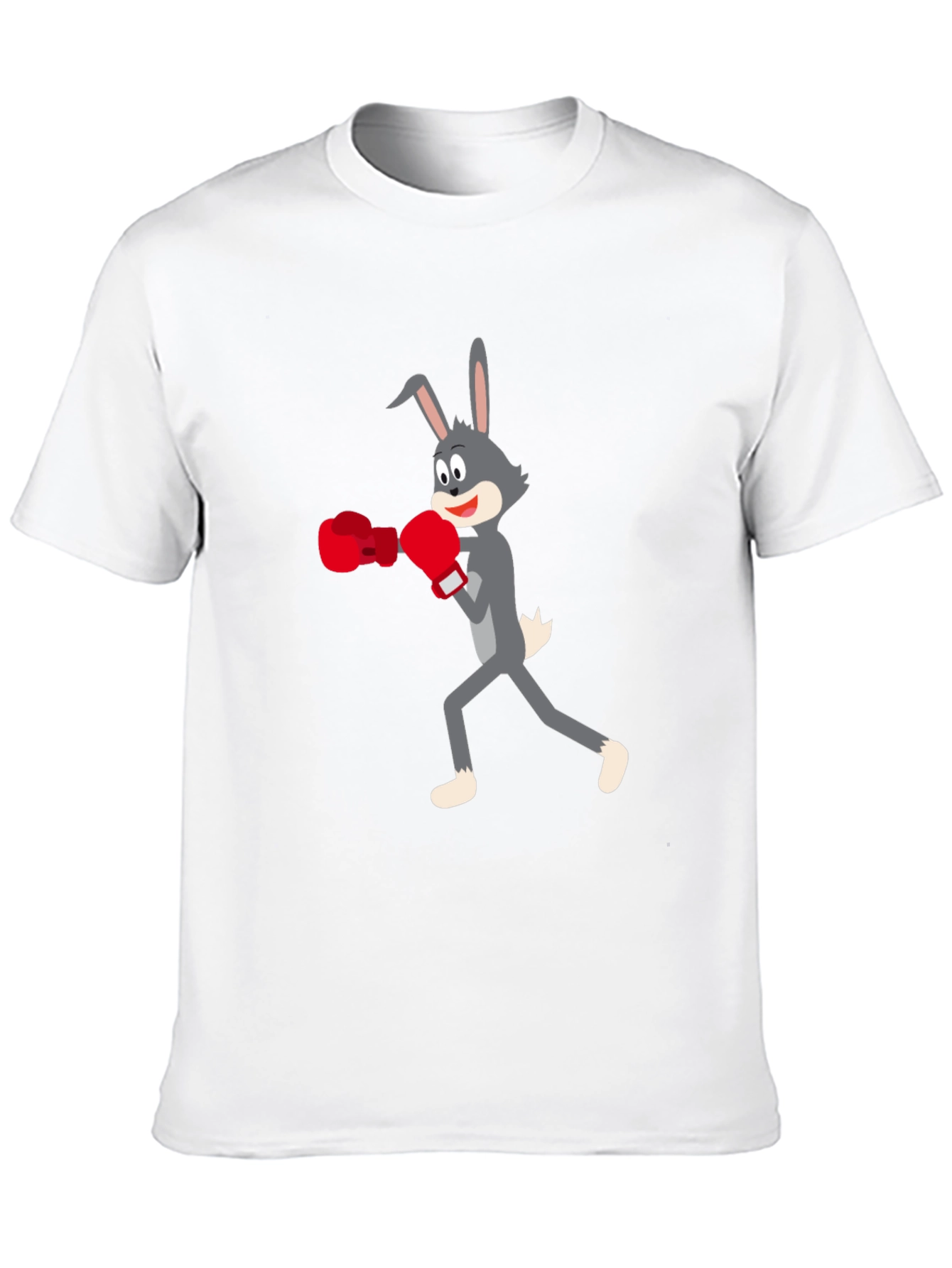 Boxing Bunny Black Tee - Fun Graphic T-Shirt