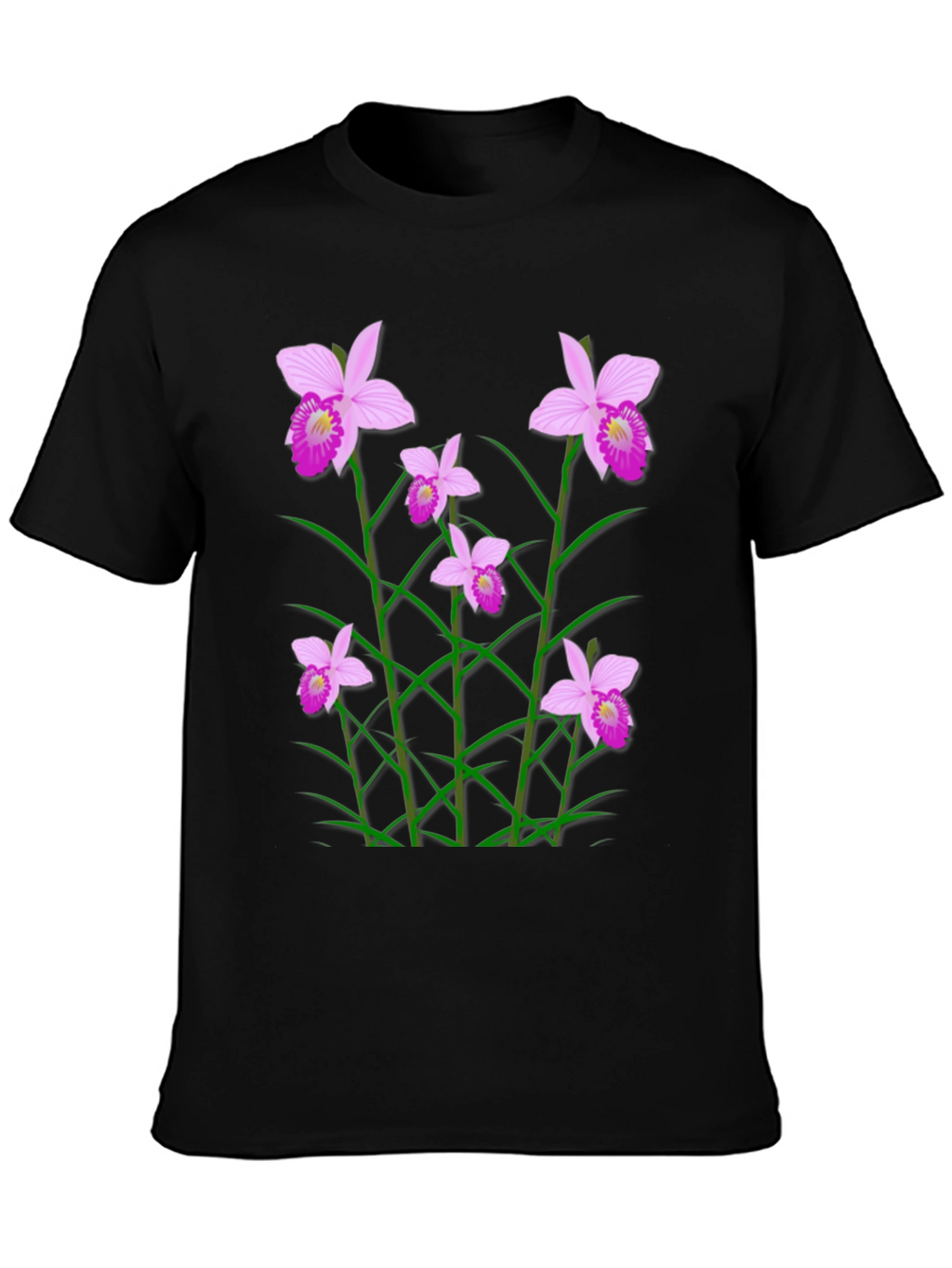 Floral Orchid Graphic Print T-Shirt
