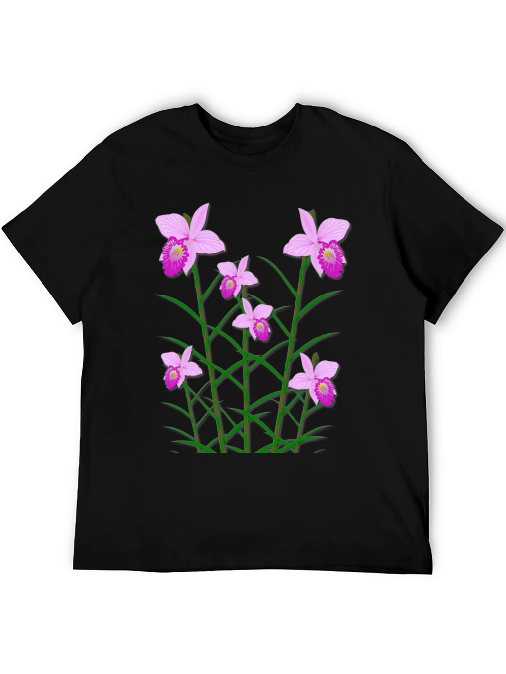 Floral Orchid Graphic Print T-Shirt